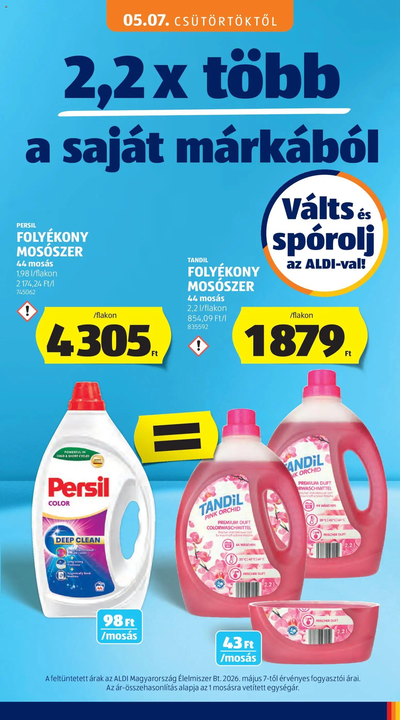 Aldi újság 2026.05.07. Aldi akciós újság (2026-05-07 - 2026-05-13)