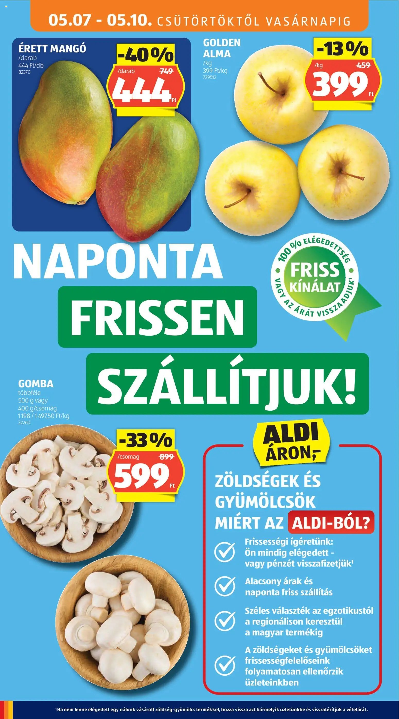 Aldi újság 2026.05.07. Aldi akciós újság (2026-05-07 - 2026-05-13)