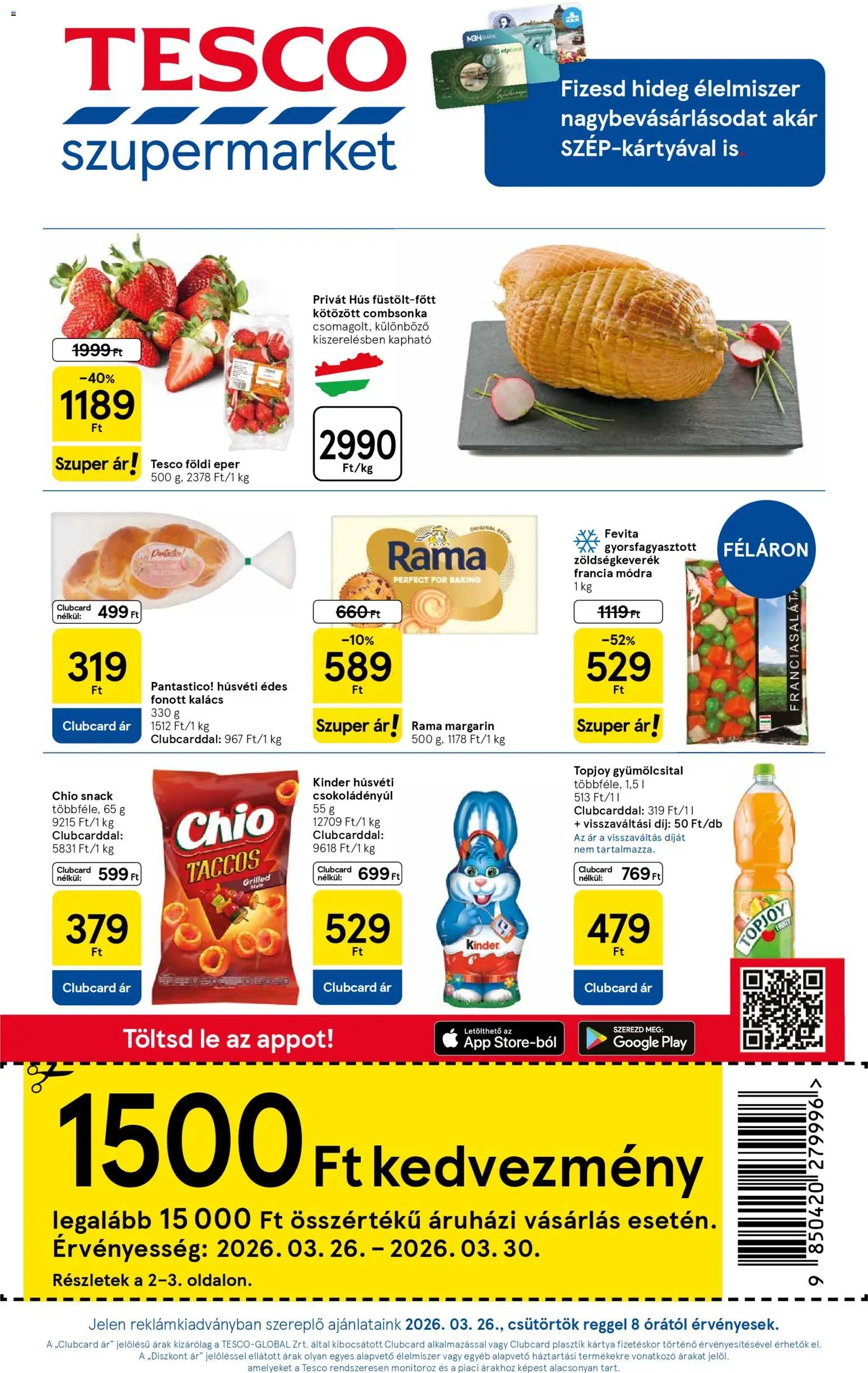 Tesco újság 2026.03.26. Tesco Szupermarket akciós újság (2026-03-26 - 2026-04-01)