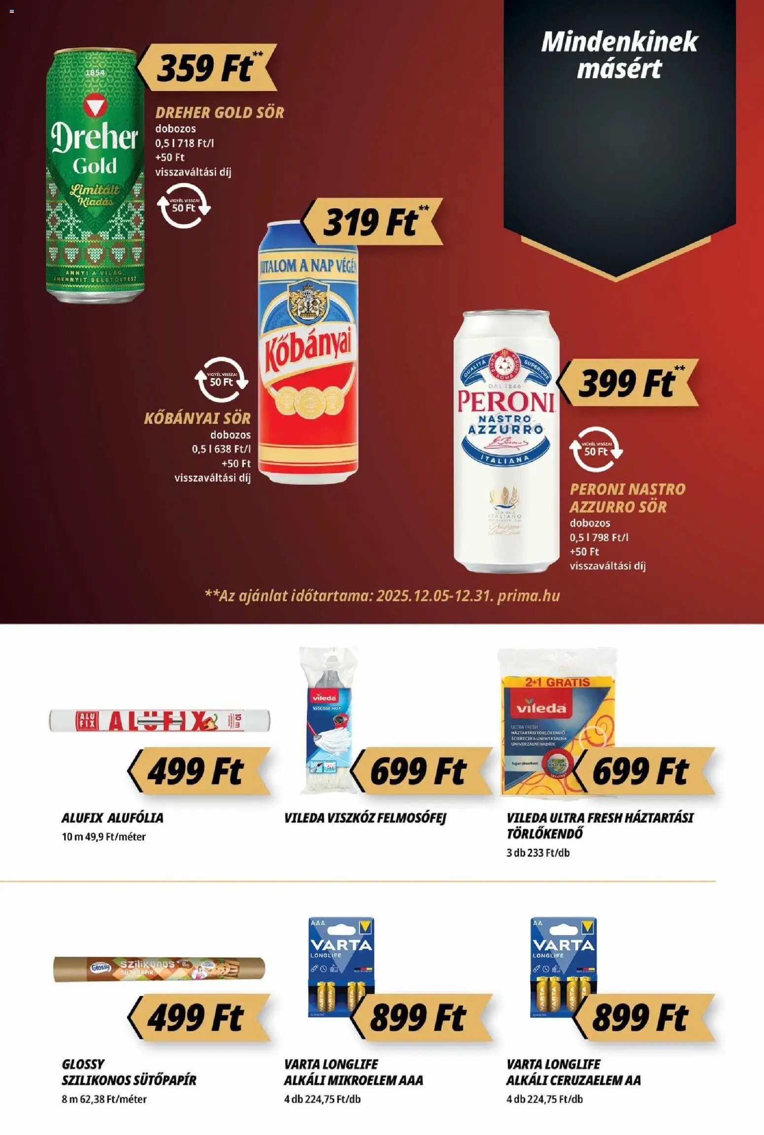 CBA Príma újság 2025.12.11. Akciós újság CBA Príma (2025-12-11 - 2025-12-17)