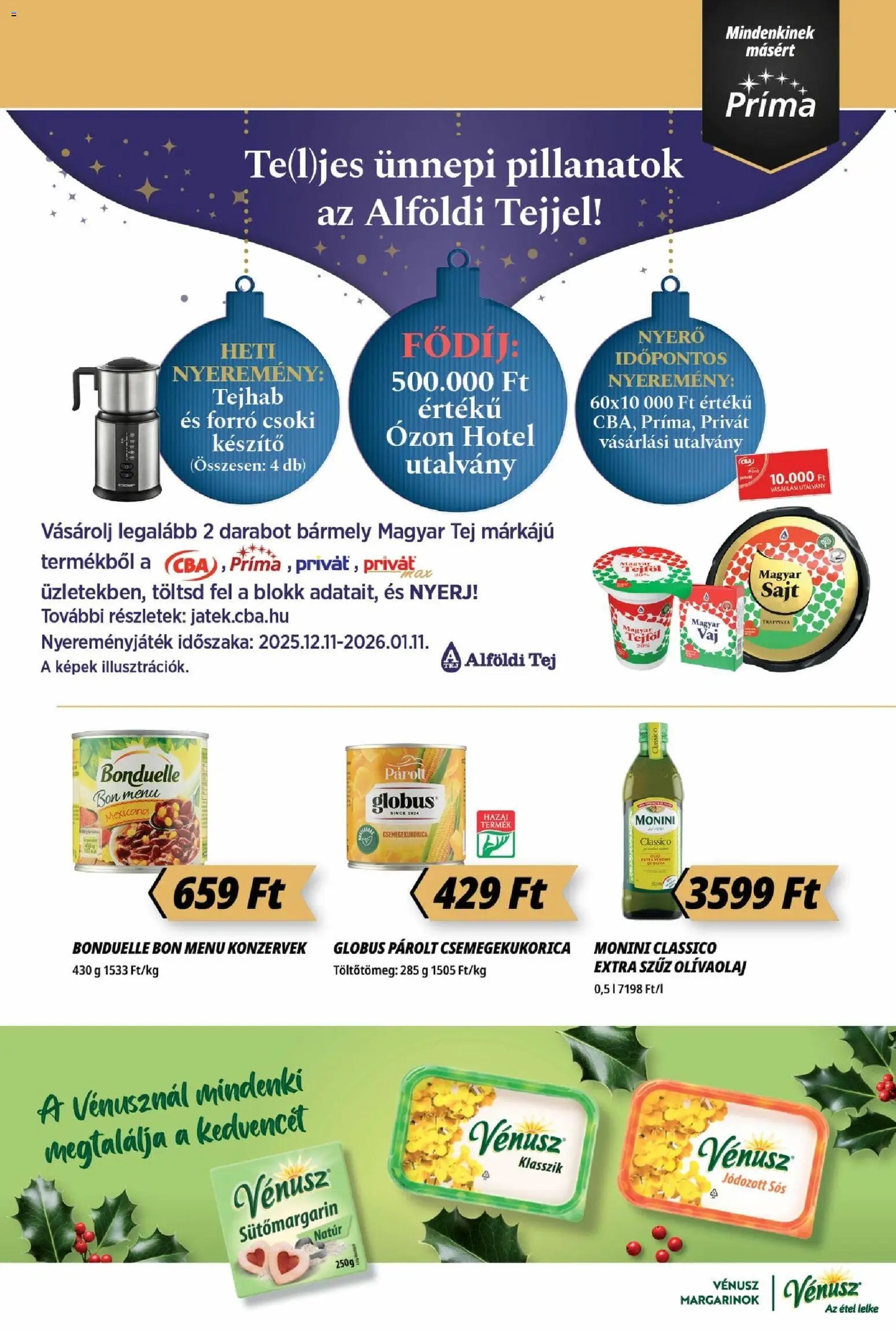 CBA Príma újság 2025.12.11. Akciós újság CBA Príma (2025-12-11 - 2025-12-17)