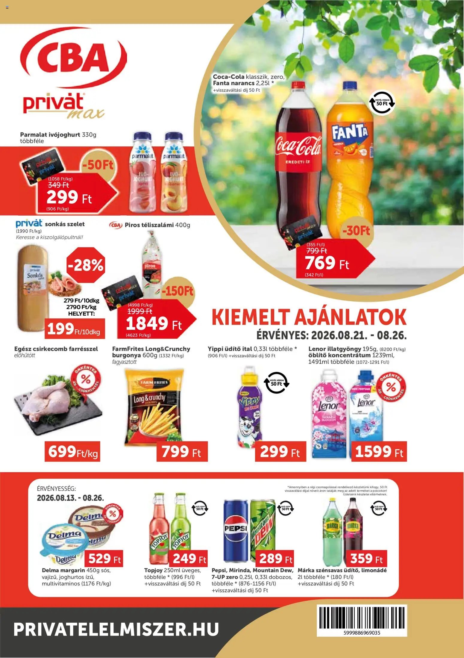 PRIVÁT újság 2026.08.21. PRIVÁT Aktuális szórólap MAX