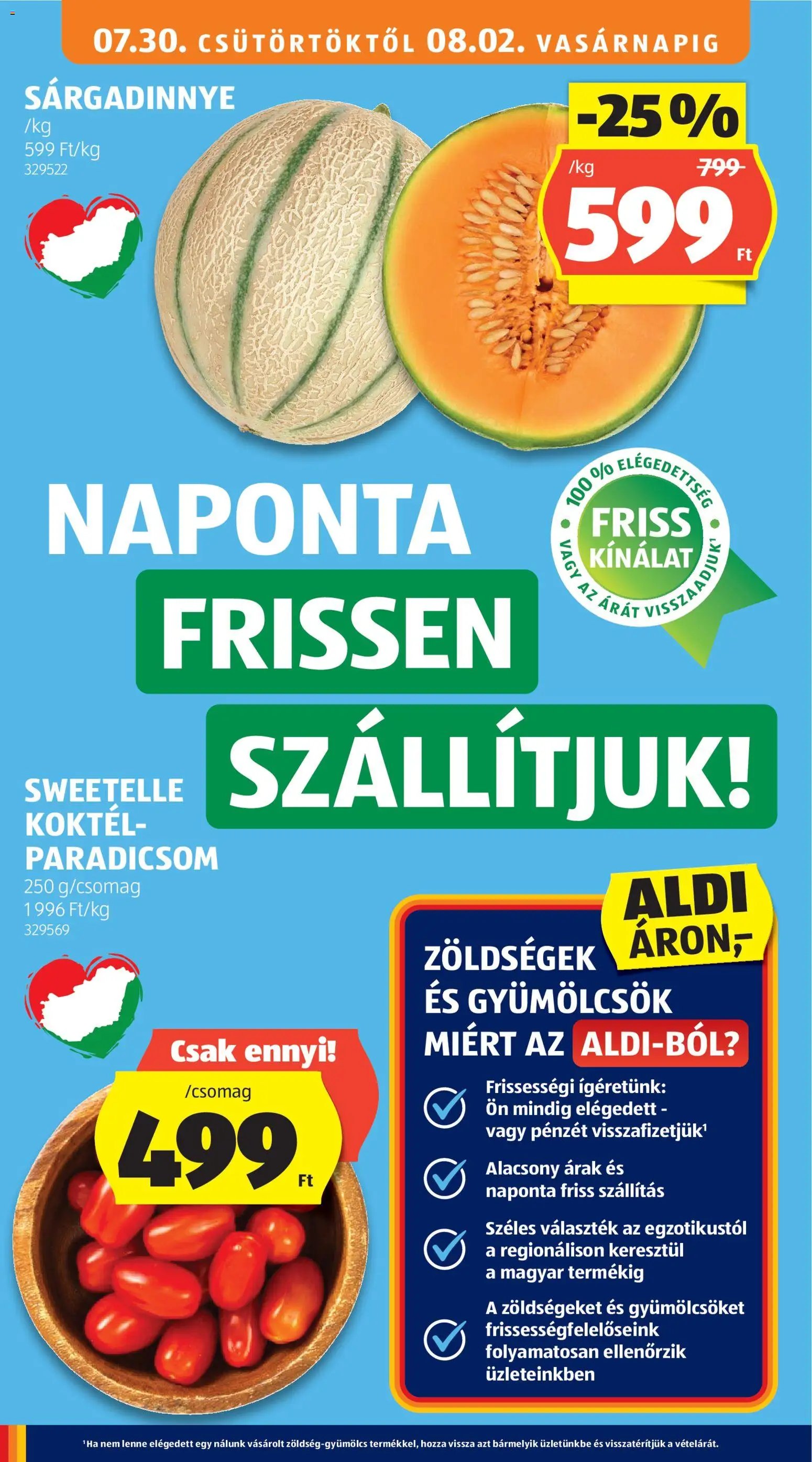 Aldi újság 2026.07.30. Aldi akciós újság