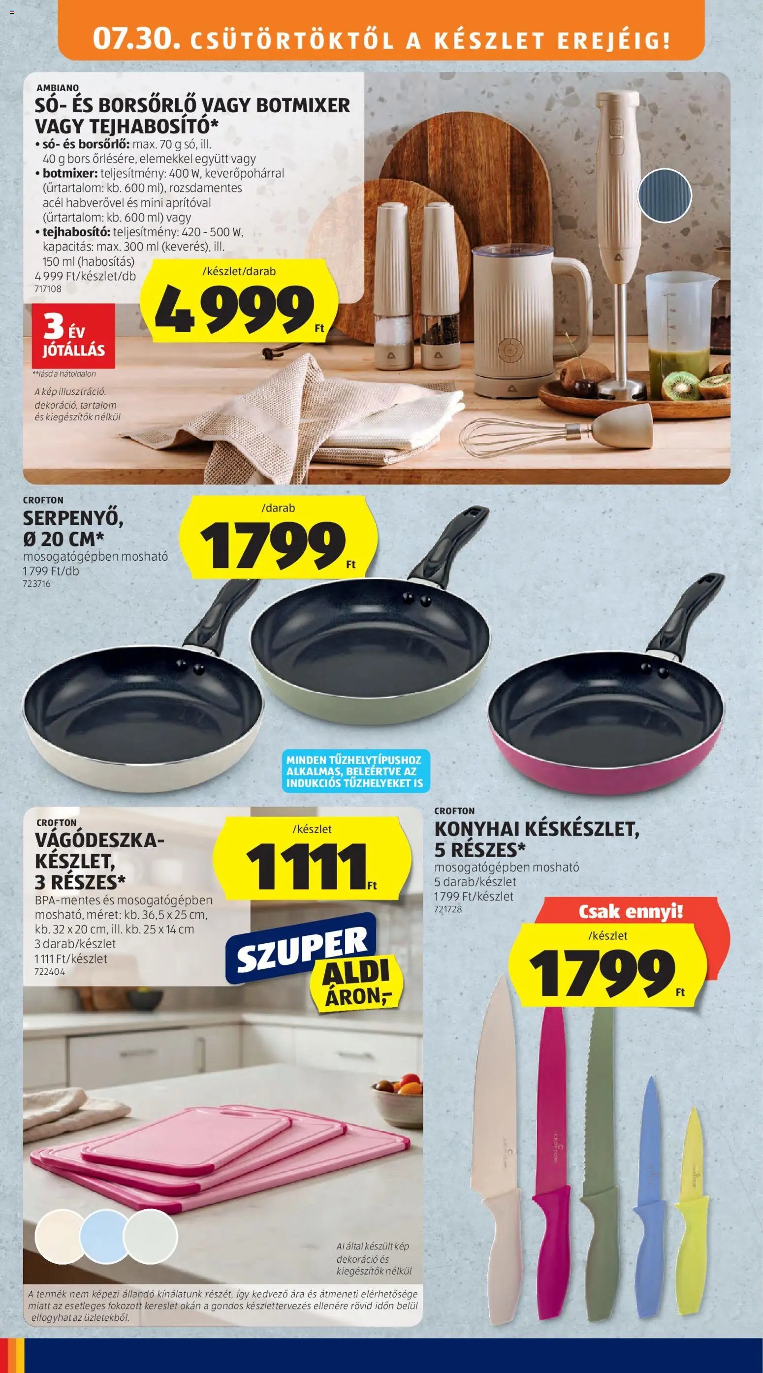 Aldi újság 2026.07.30. Aldi akciós újság