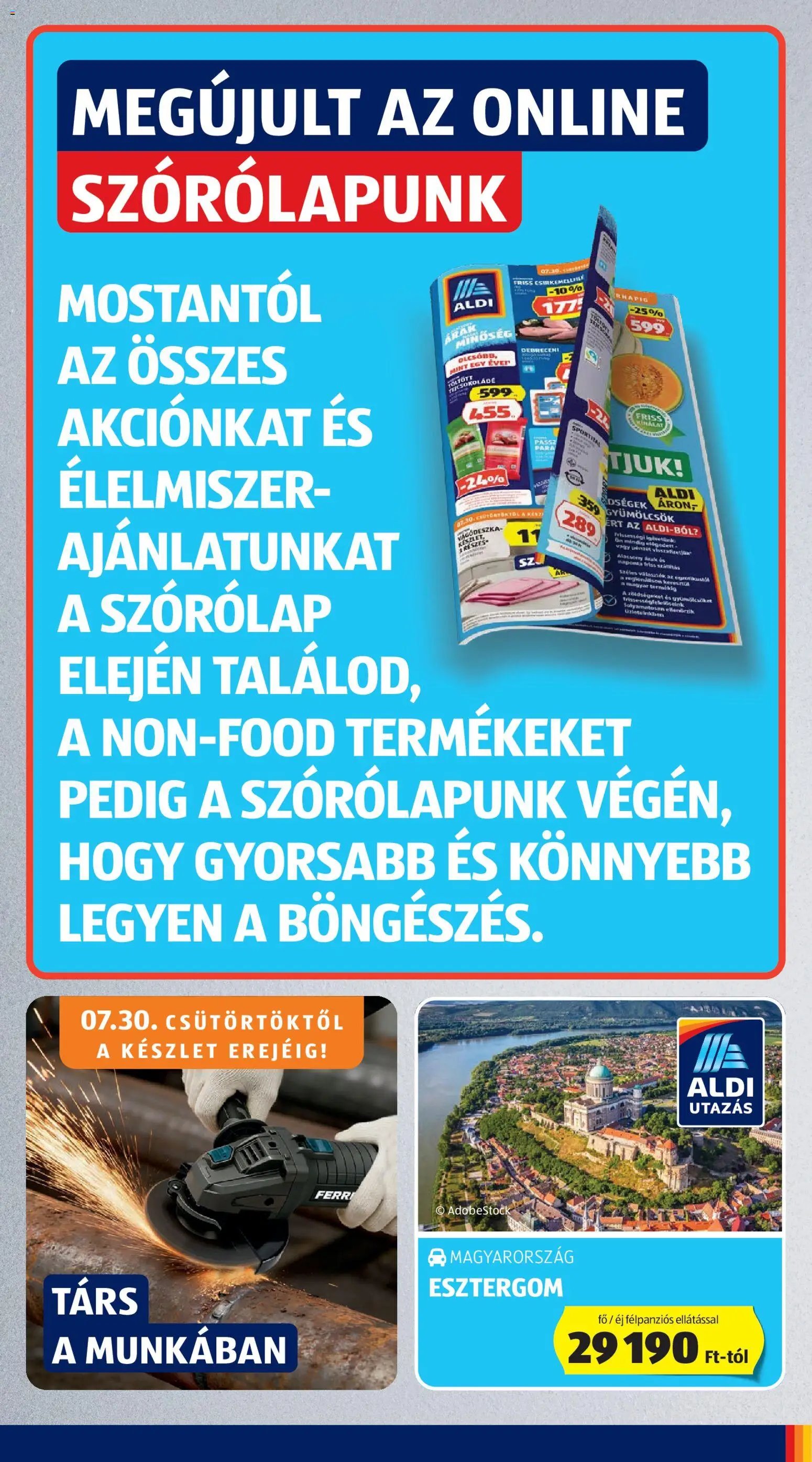 Aldi újság 2026.07.30. Aldi akciós újság