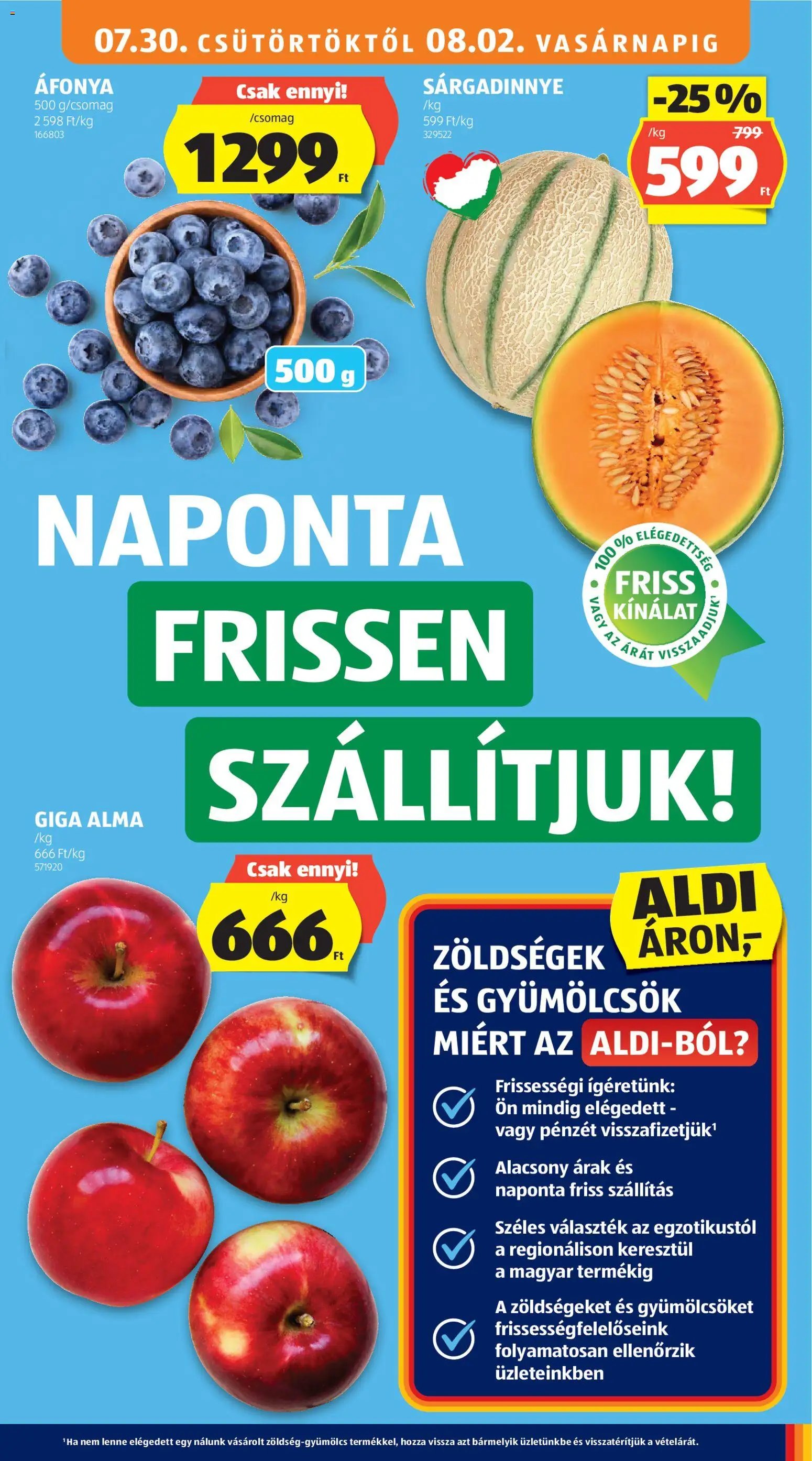 Aldi újság 2026.07.30. Aldi akciós újság