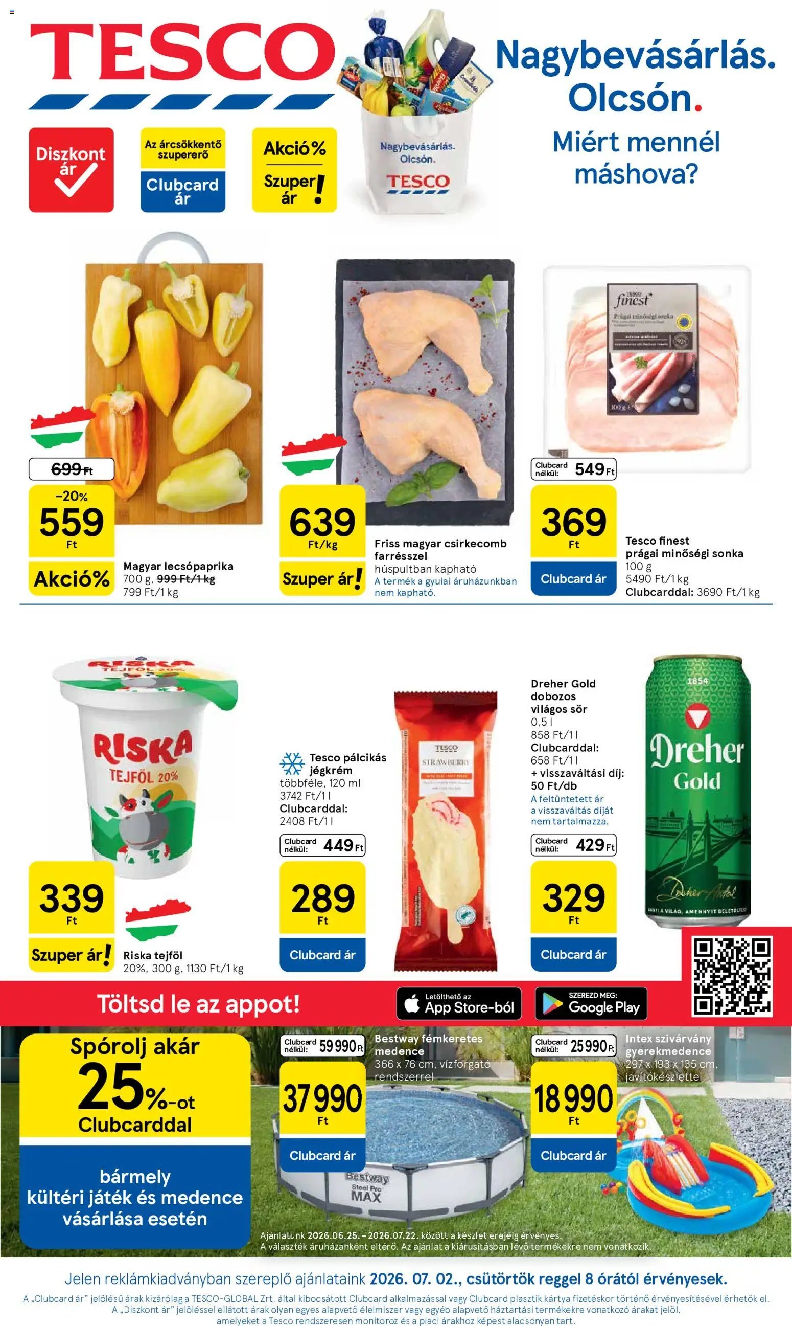 Tesco újság 2026.07.02. Tesco aktuális akciós újság