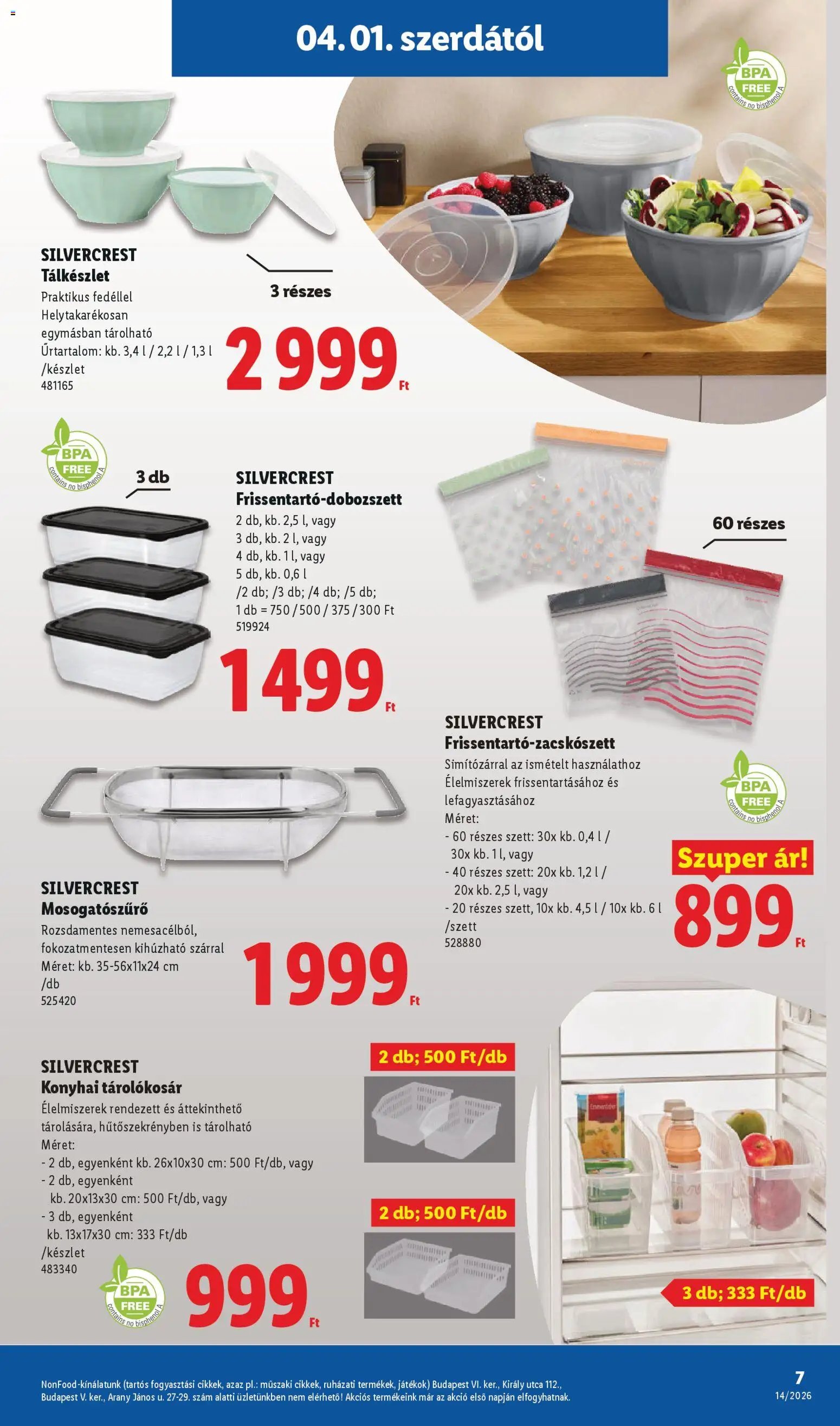 Lidl újság 2026.04.01. Lidl Nonfood kínálatunk (2026-04-01 - 2026-04-08)