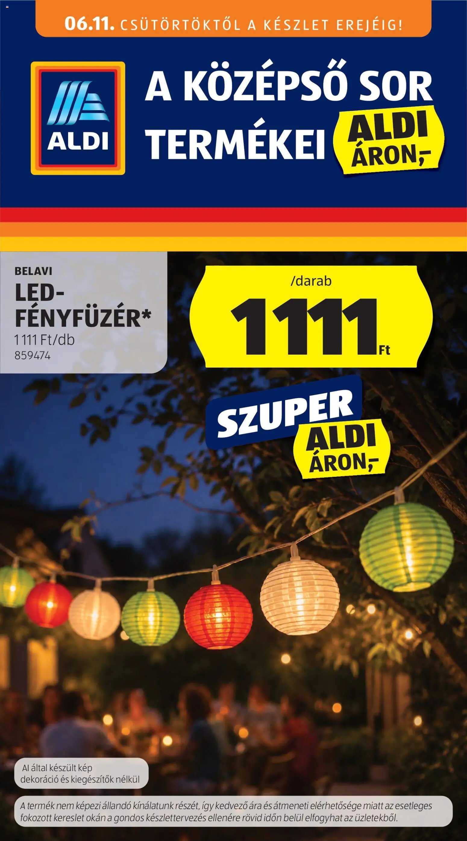 Aldi újság 2026.06.11. Aldi Középső sor termékei