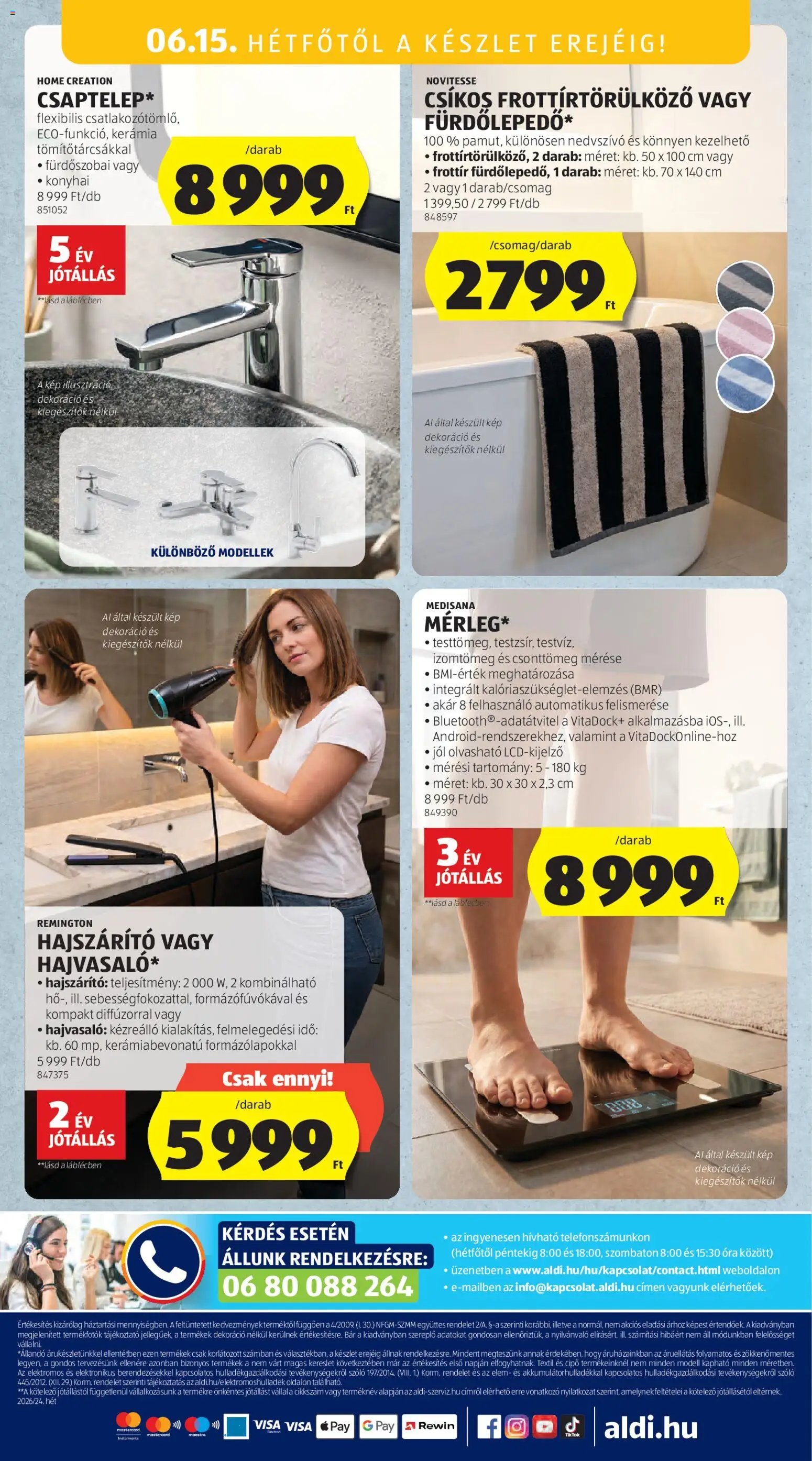 Aldi újság 2026.06.11. Aldi Középső sor termékei
