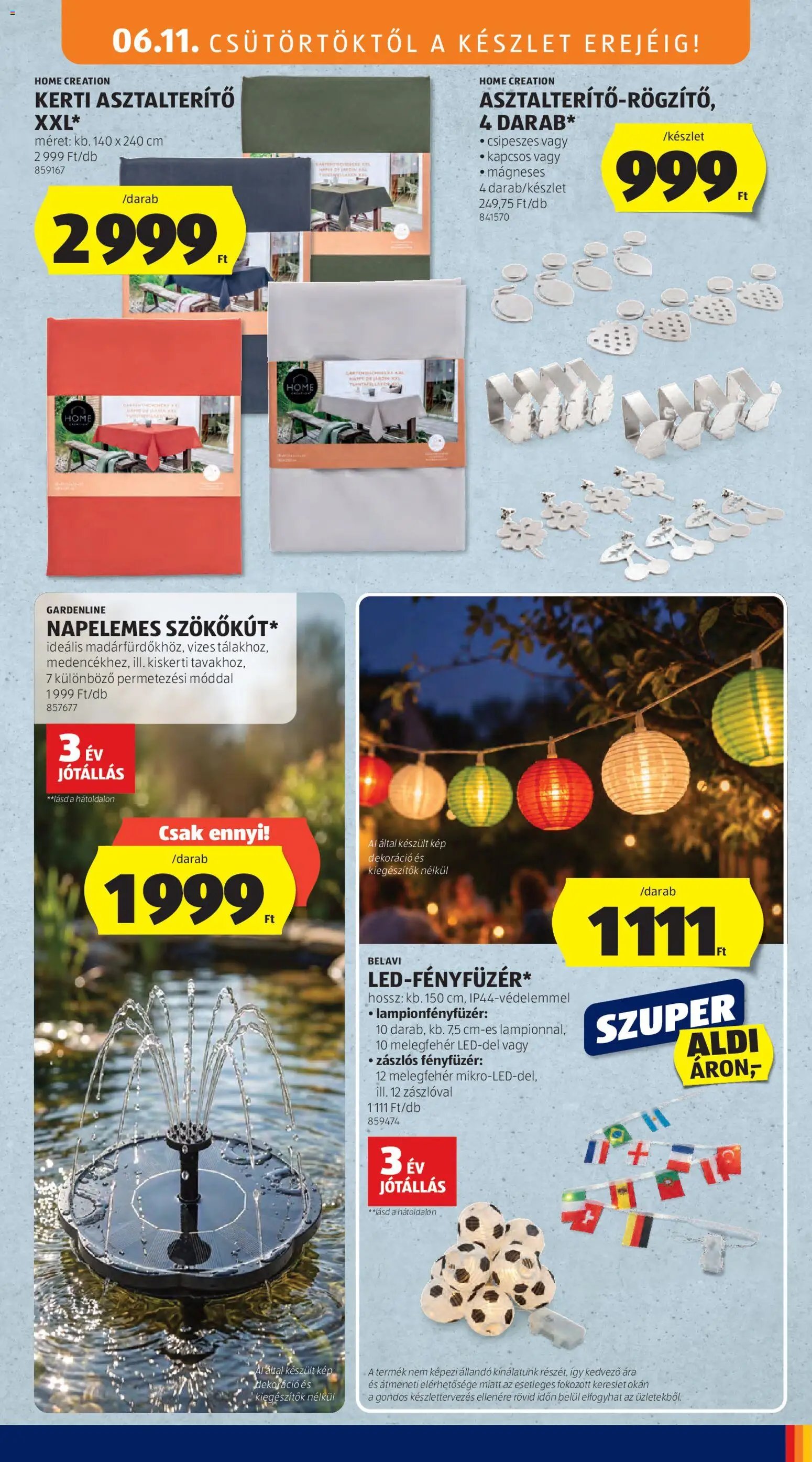 Aldi újság 2026.06.11. Aldi Középső sor termékei