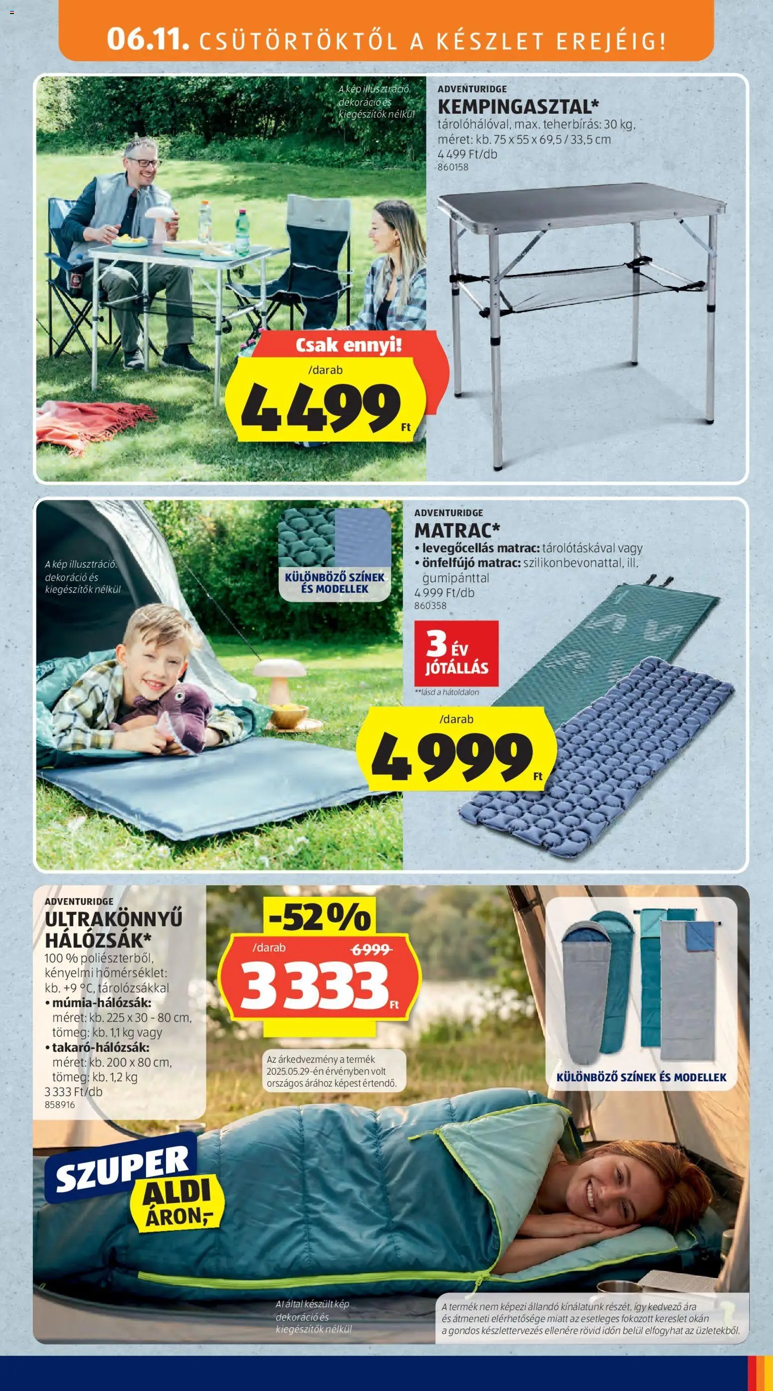 Aldi újság 2026.06.11. Aldi Középső sor termékei