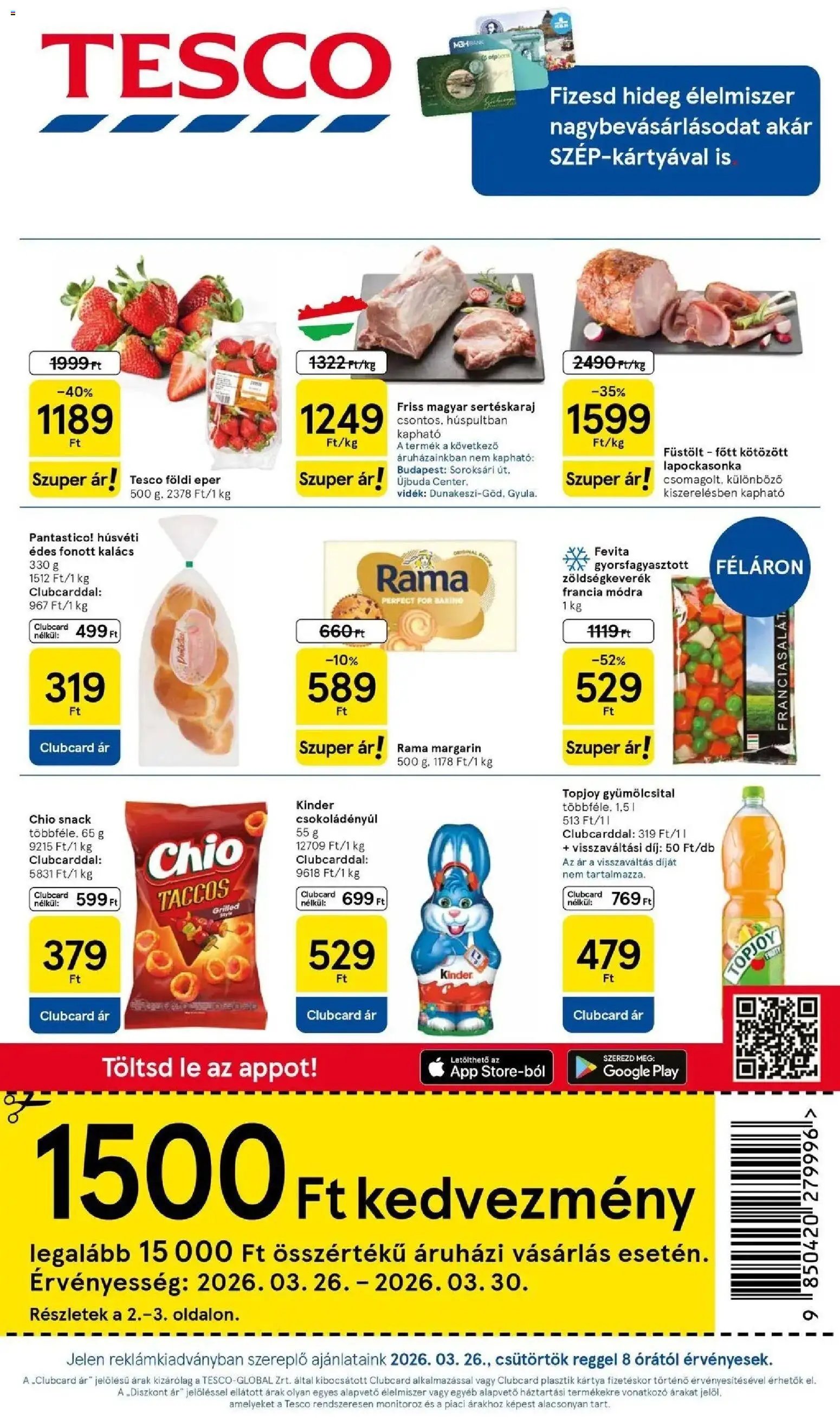 Tesco újság 2026.03.26. Tesco akciós újság (2026-03-26 - 2026-04-01)