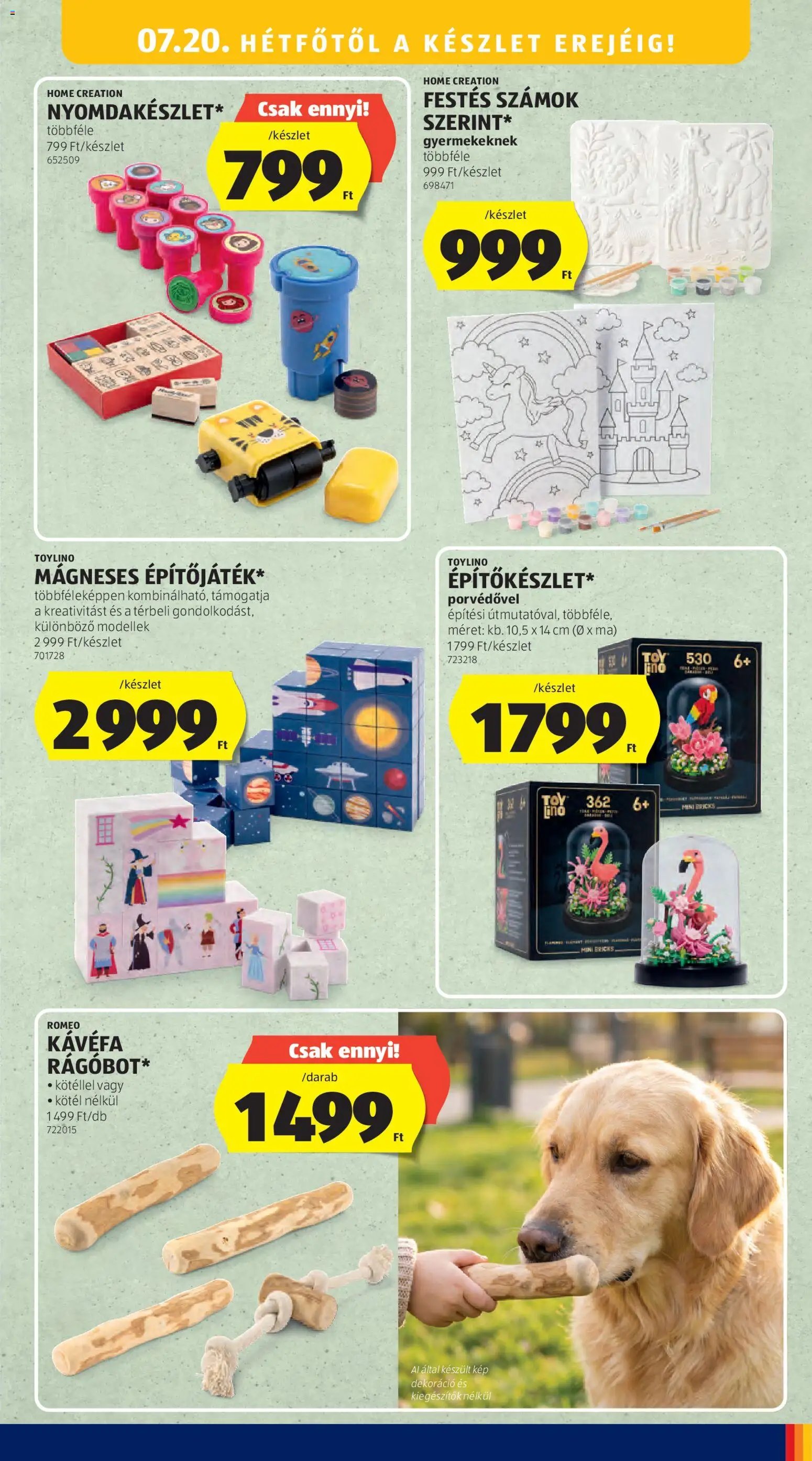 Aldi újság 2026.07.16. Aldi Középső sor termékei