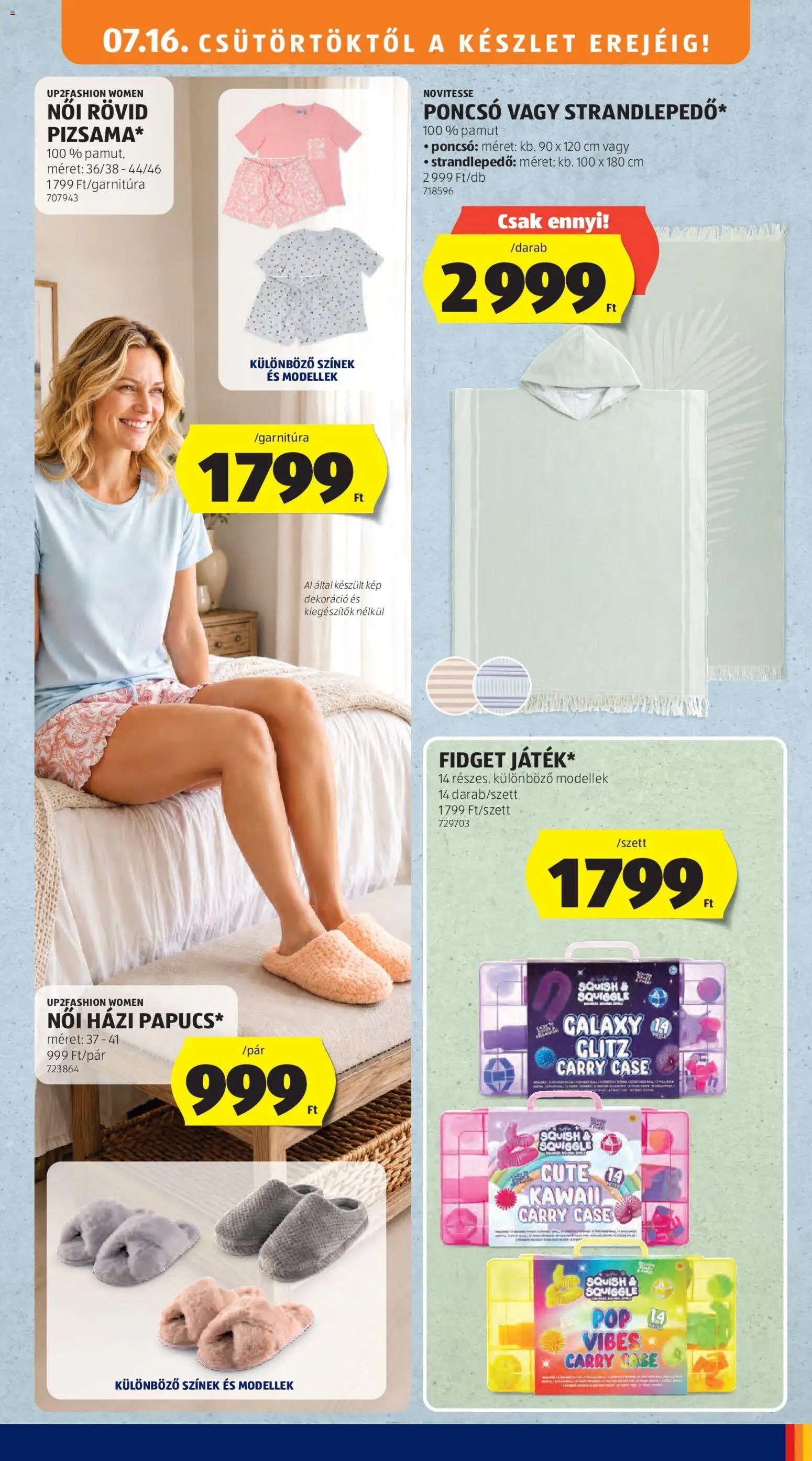 Aldi újság 2026.07.16. Aldi Középső sor termékei