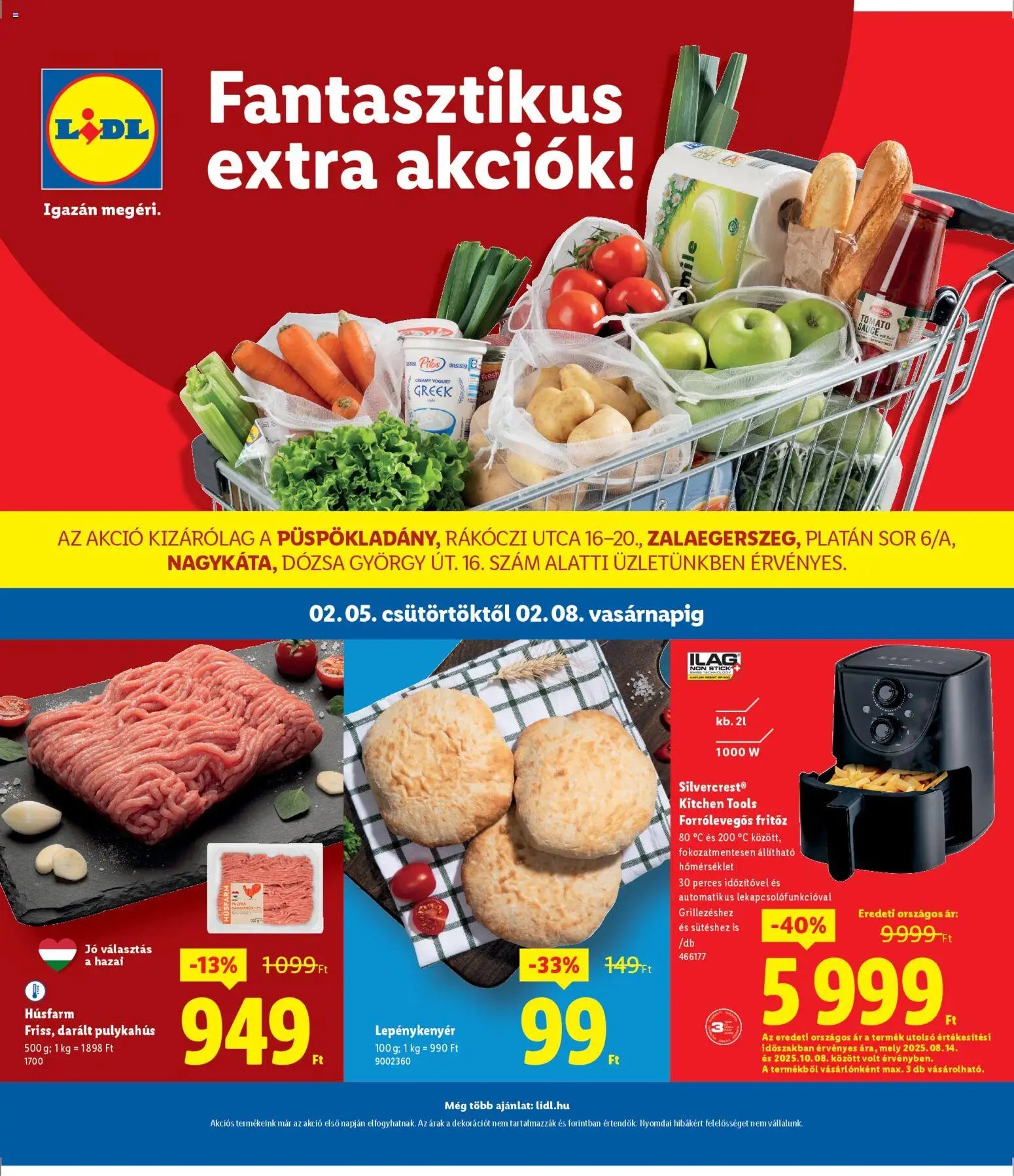 Lidl újság 2026.02.05. Püspökladány, Zalaegerszeg, Nagykáta (2026-02-05 - 2026-02-08)