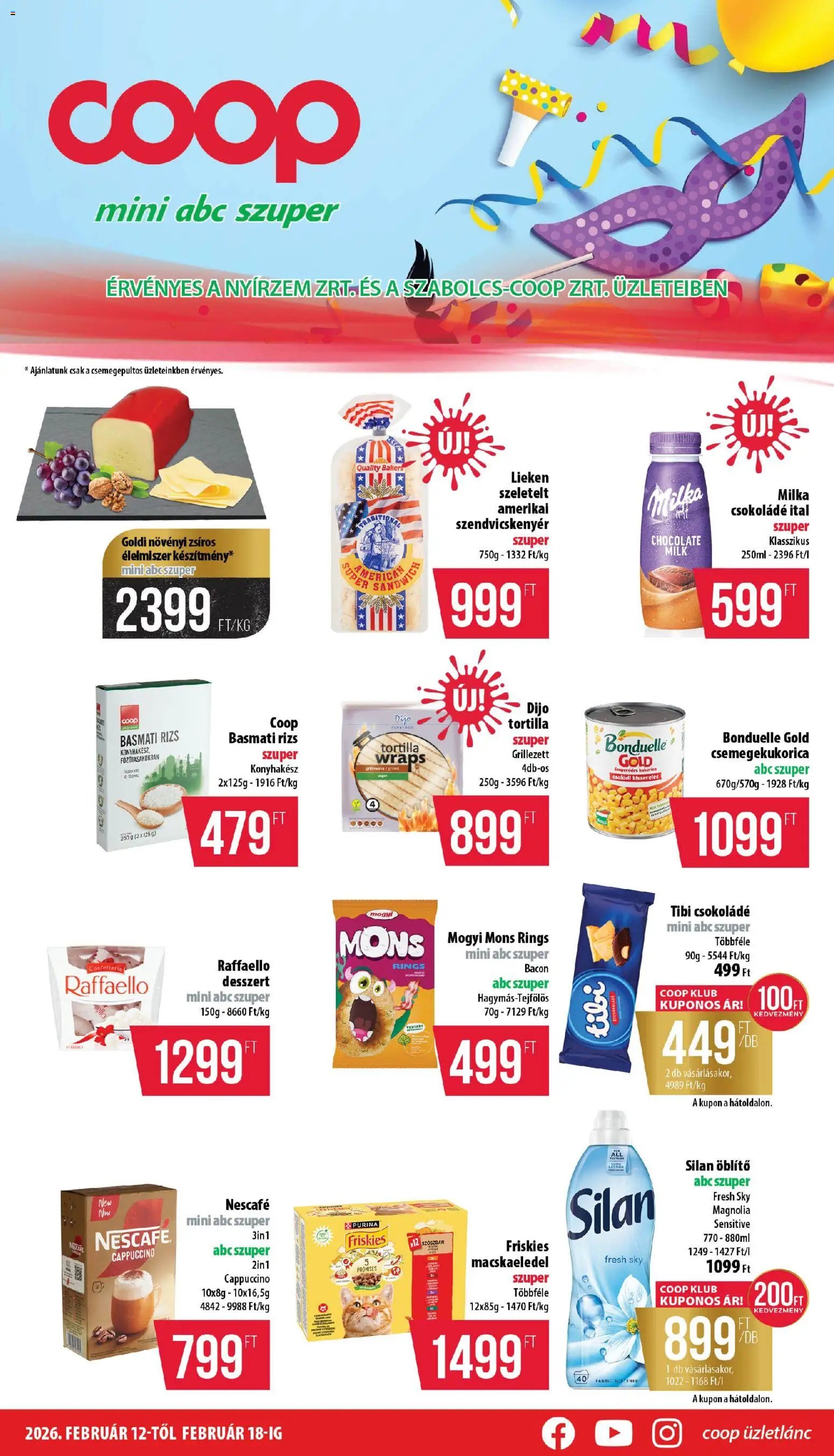 COOP újság 2026.02.12. Nyírzem - Mini & Abc & Szuper (2026-02-12 - 2026-02-18)