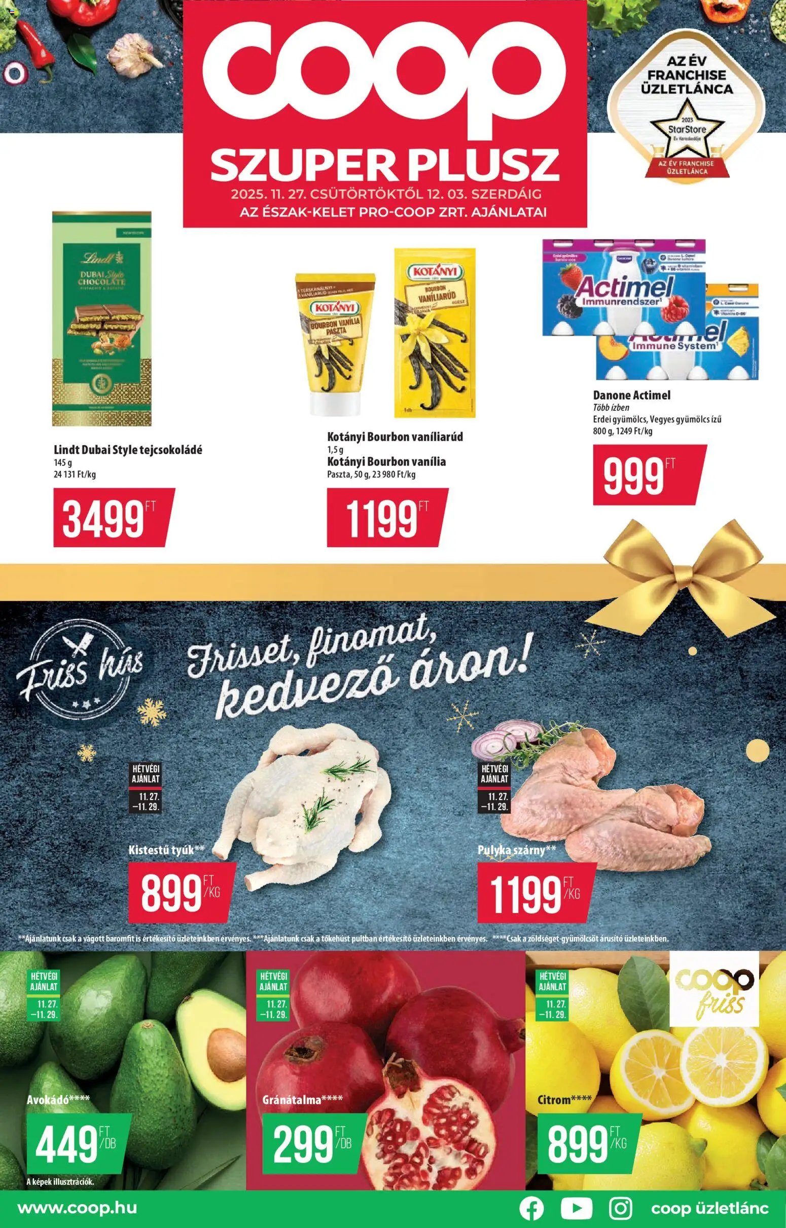 COOP újság 2025.11.27. Észak Kelet Pro-Coop Zrt - Szuper Plusz (2025-11-27 - 2025-12-03)