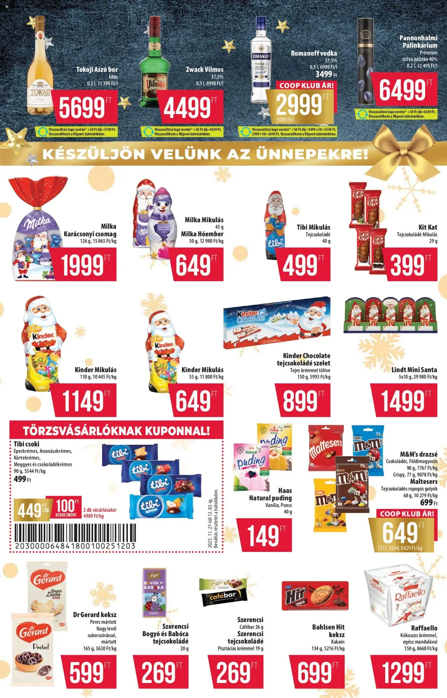 COOP újság 2025.11.27. Észak Kelet Pro-Coop Zrt - Szuper Plusz (2025-11-27 - 2025-12-03)