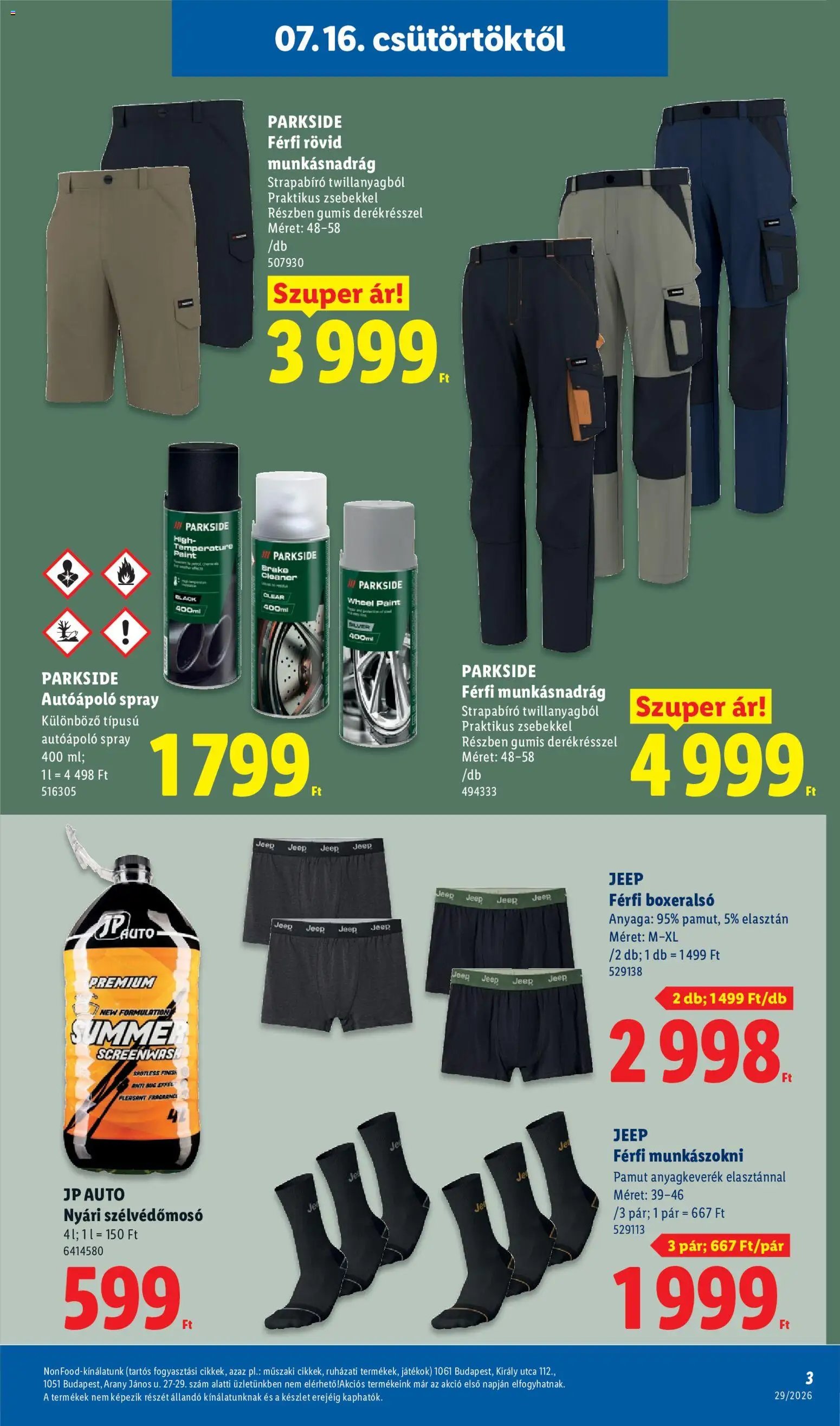Lidl újság 2026.07.16. Lidl Nonfood kínálatunk