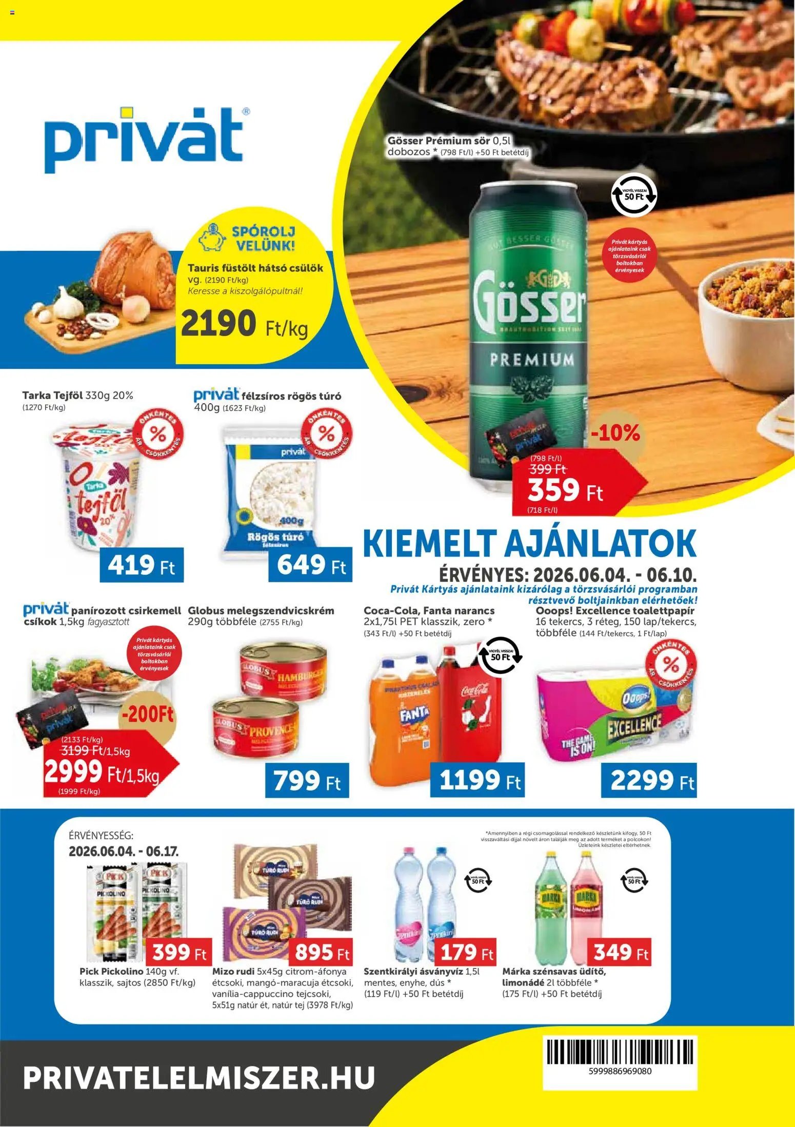PRIVÁT újság 2026.06.04. PRIVÁT akciós újság