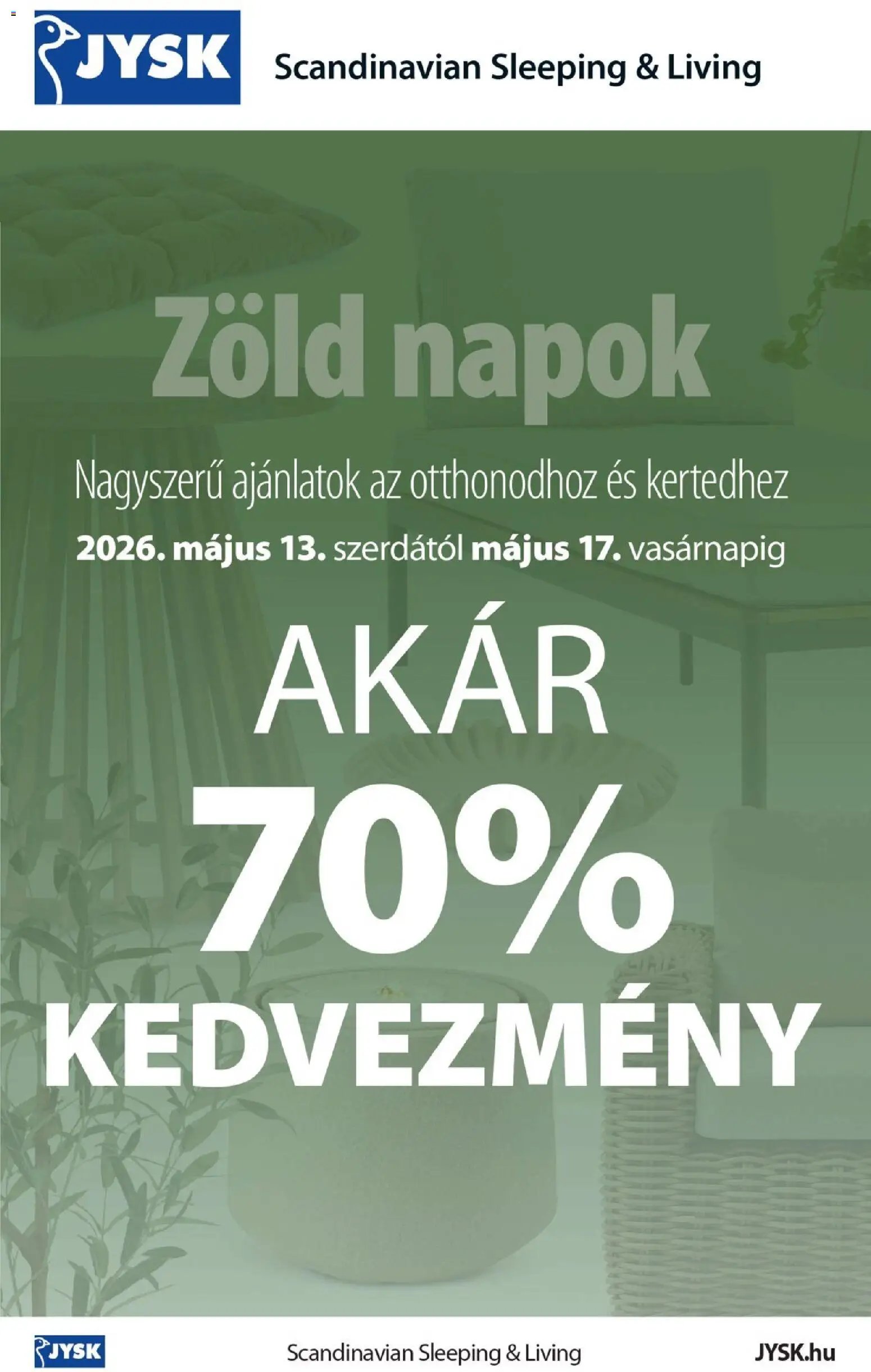JYSK újság 2026.05.13. JYSK akciós újság (2026-05-13 - 2026-05-17)