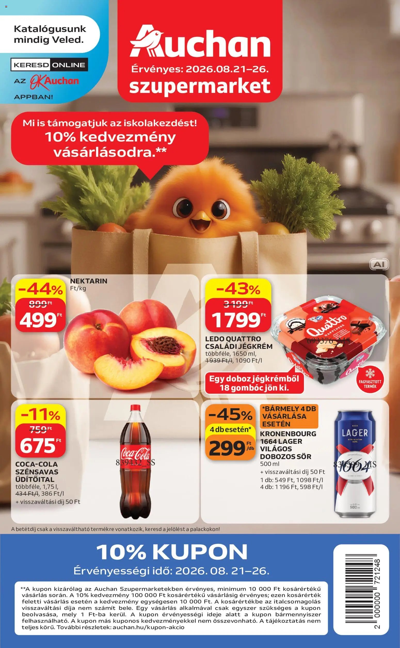 Auchan újság 2026.08.21. Auchan Szupermarket akciós újság