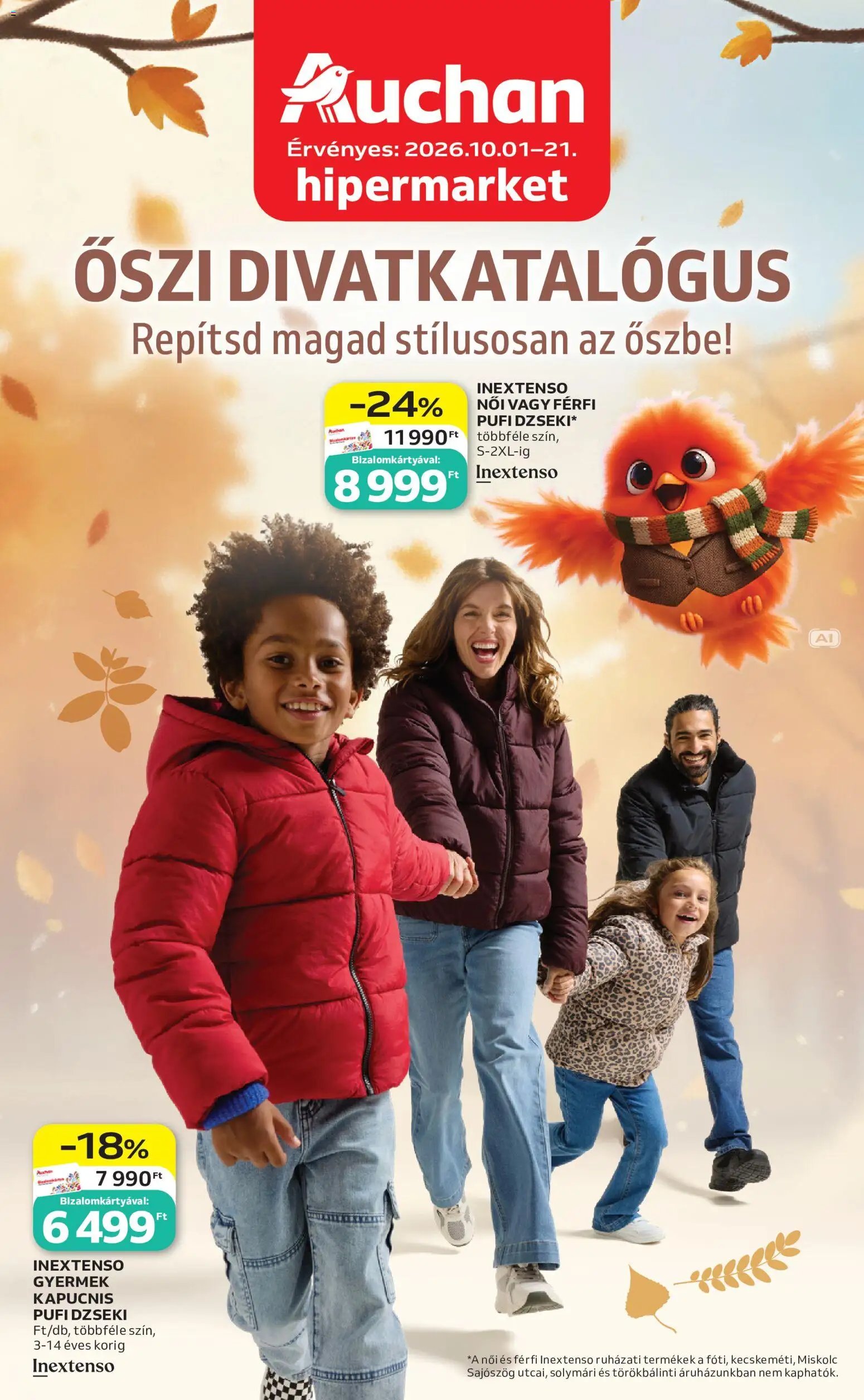 Auchan újság 2026.10.01. Auchan Őszi ruha ajánlatok
