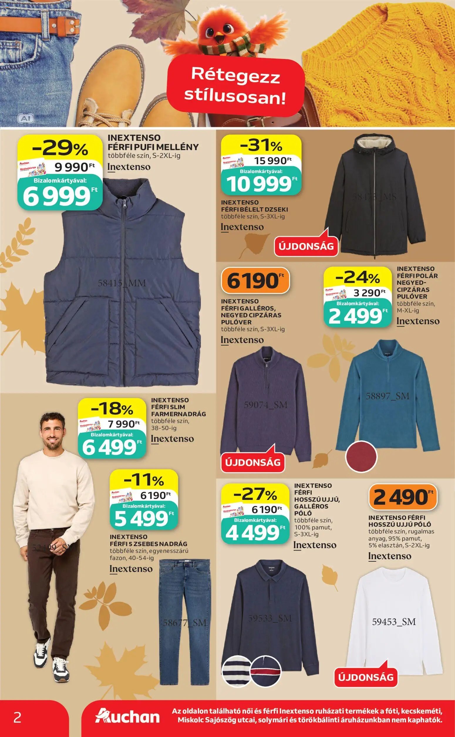Auchan újság 2026.10.01. Auchan Őszi ruha ajánlatok