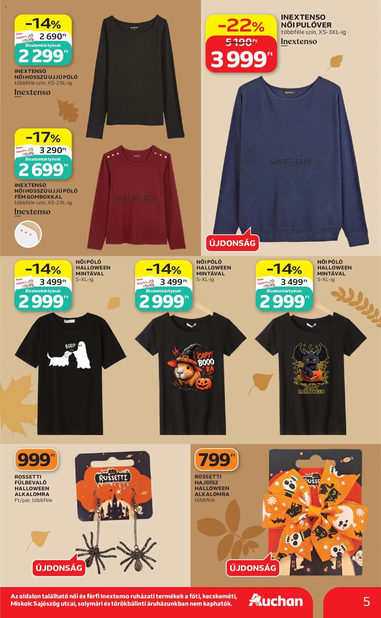 Auchan újság 2026.10.01. Auchan Őszi ruha ajánlatok