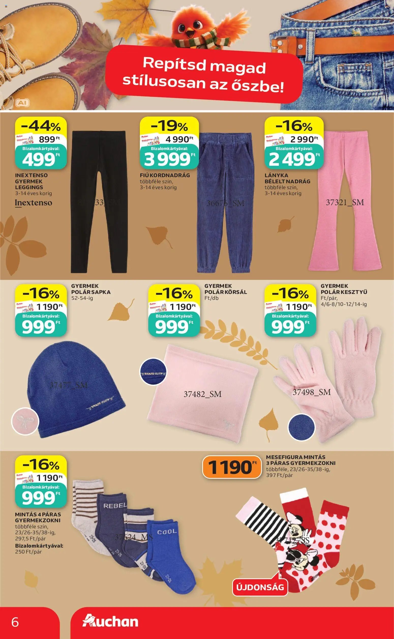 Auchan újság 2026.10.01. Auchan Őszi ruha ajánlatok