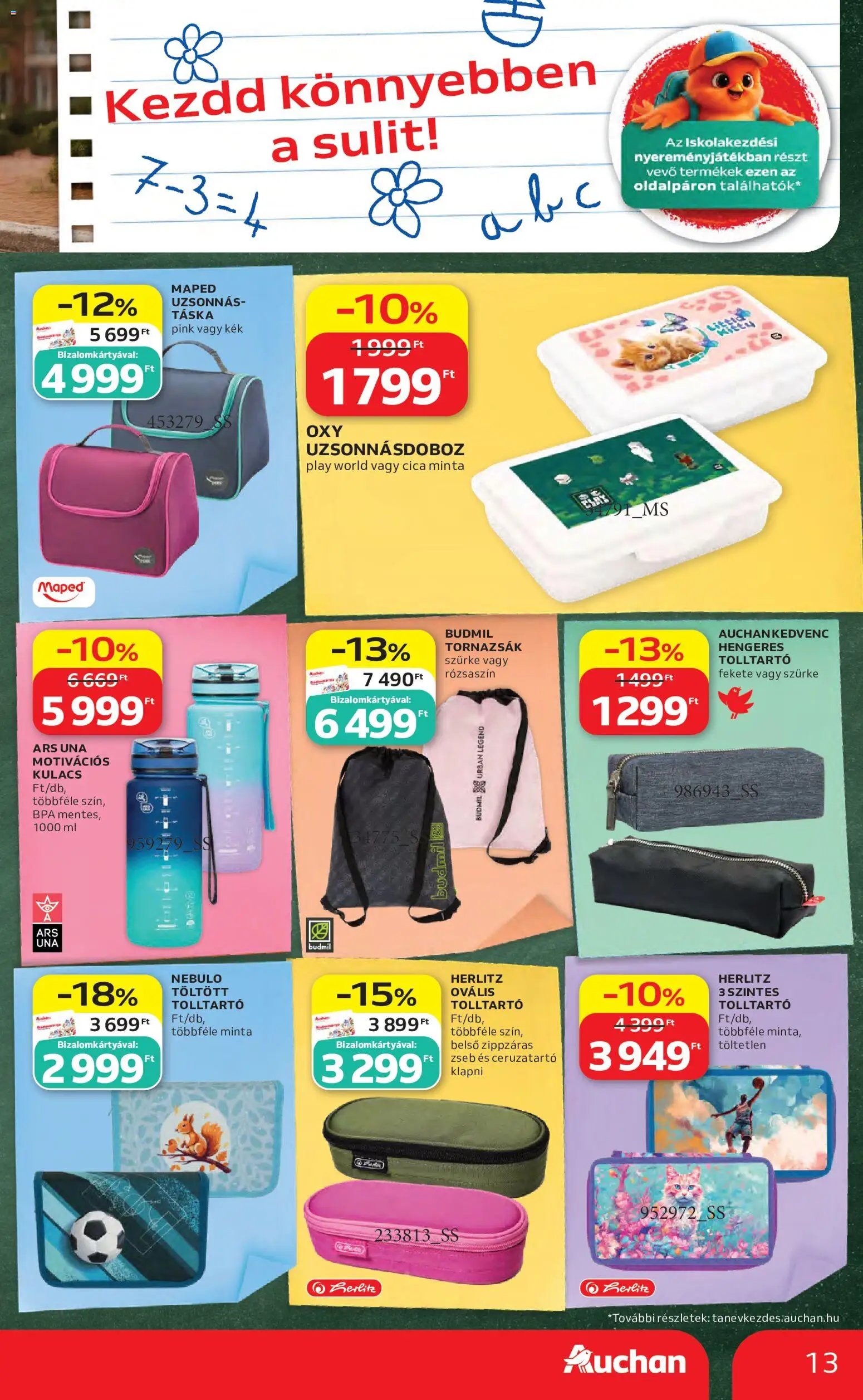 Auchan újság 2026.08.06. Auchan Iskolakezdés ajánlatok