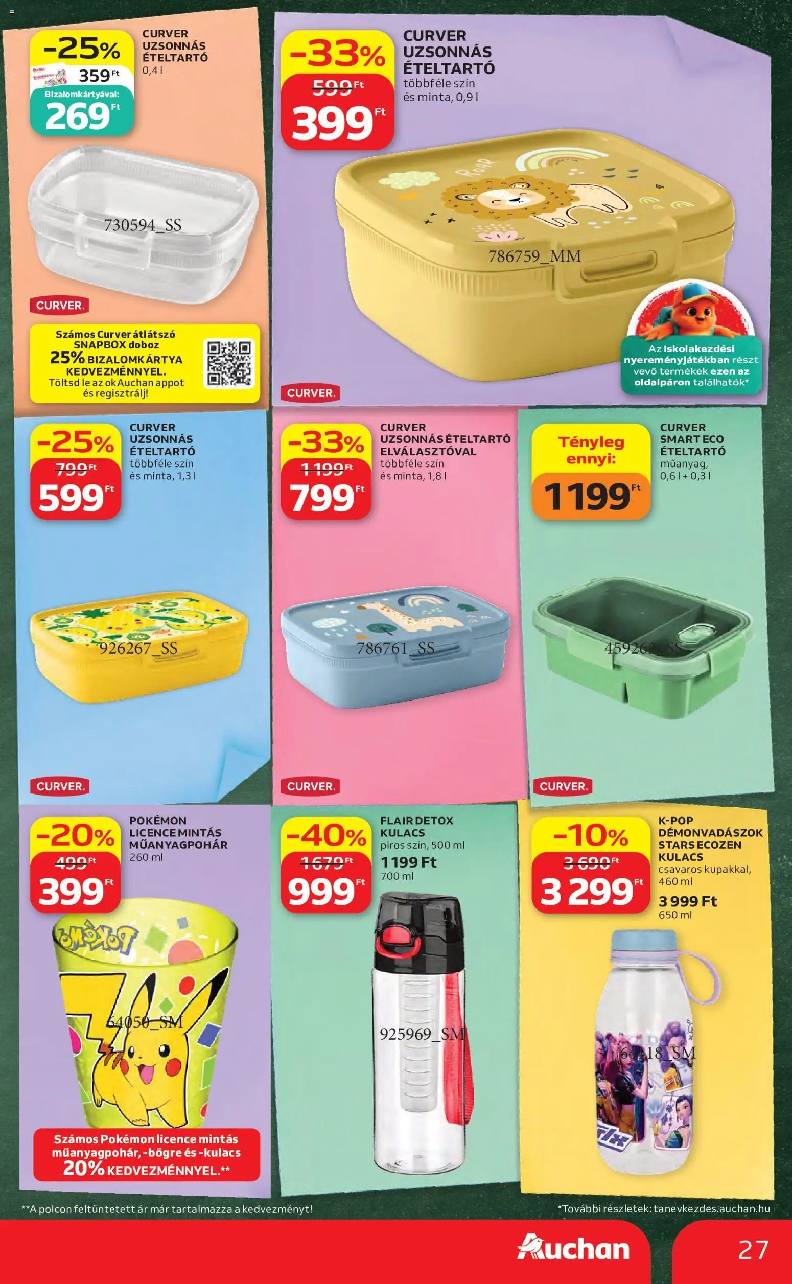 Auchan újság 2026.08.06. Auchan Iskolakezdés ajánlatok