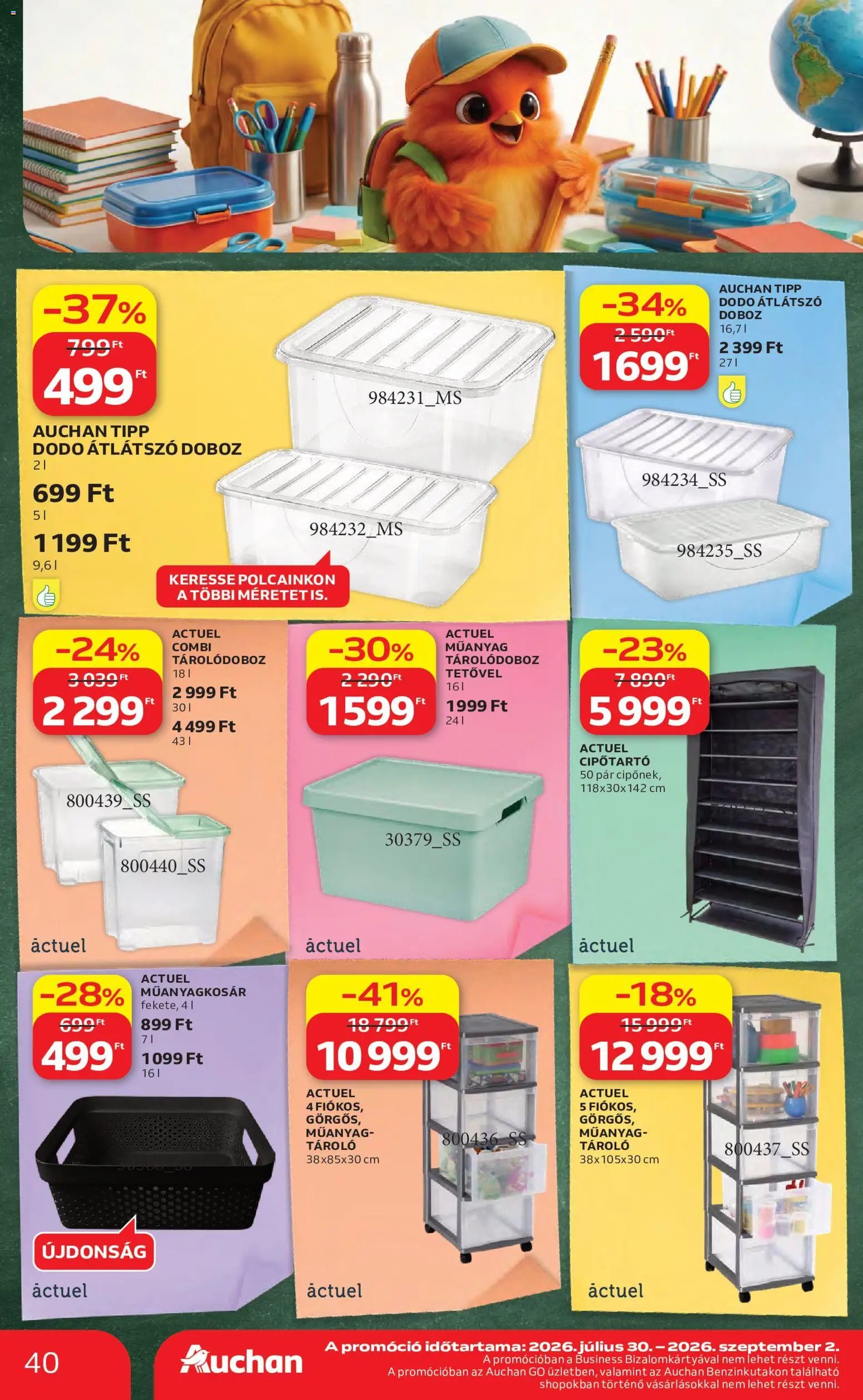 Auchan újság 2026.08.06. Auchan Iskolakezdés ajánlatok