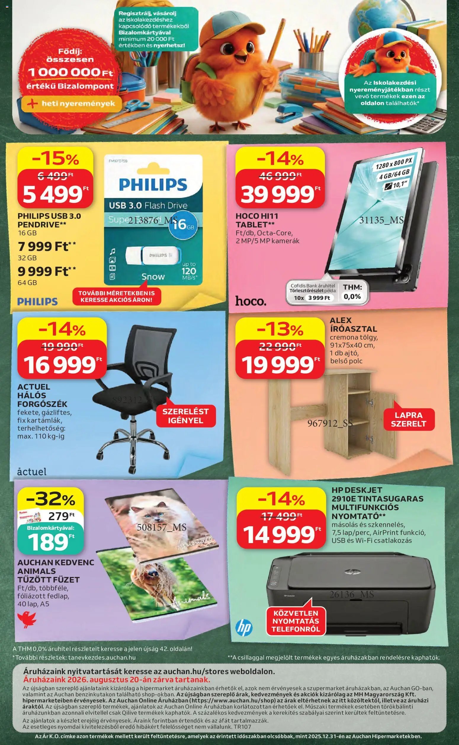 Auchan újság 2026.08.06. Auchan Iskolakezdés ajánlatok
