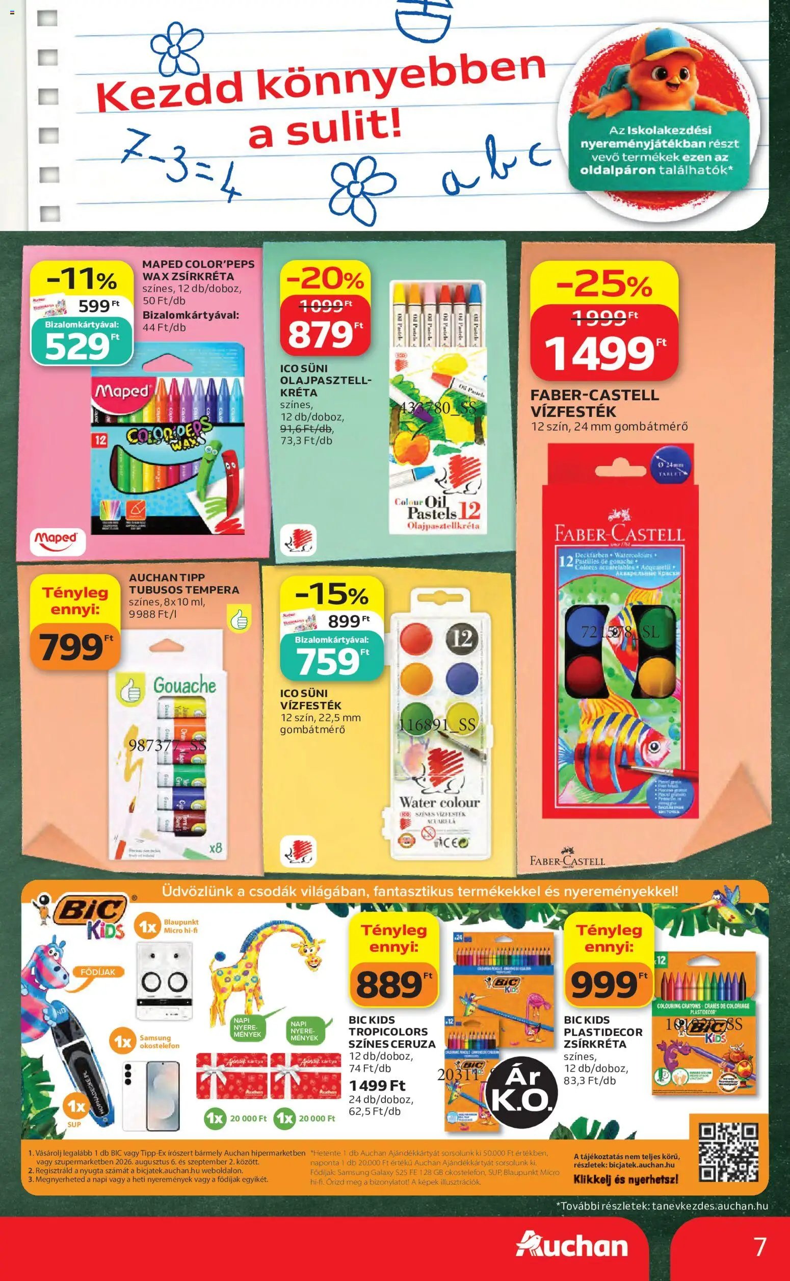 Auchan újság 2026.08.06. Auchan Iskolakezdés ajánlatok