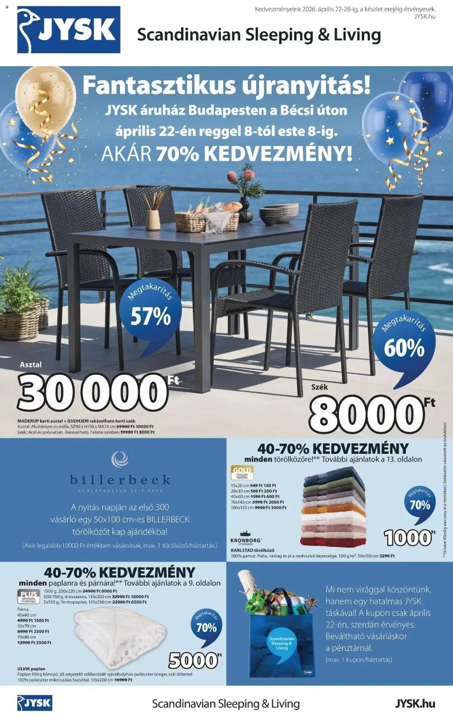 JYSK újság 2026.04.22. JYSK akciós újság (2026-04-22 - 2026-04-28)