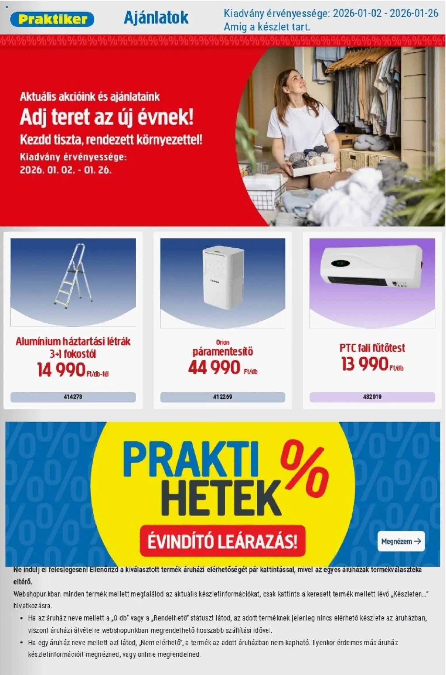 Praktiker újság 2026.01.02. Akciós újság Praktiker (2026-01-02 - 2026-01-26)
