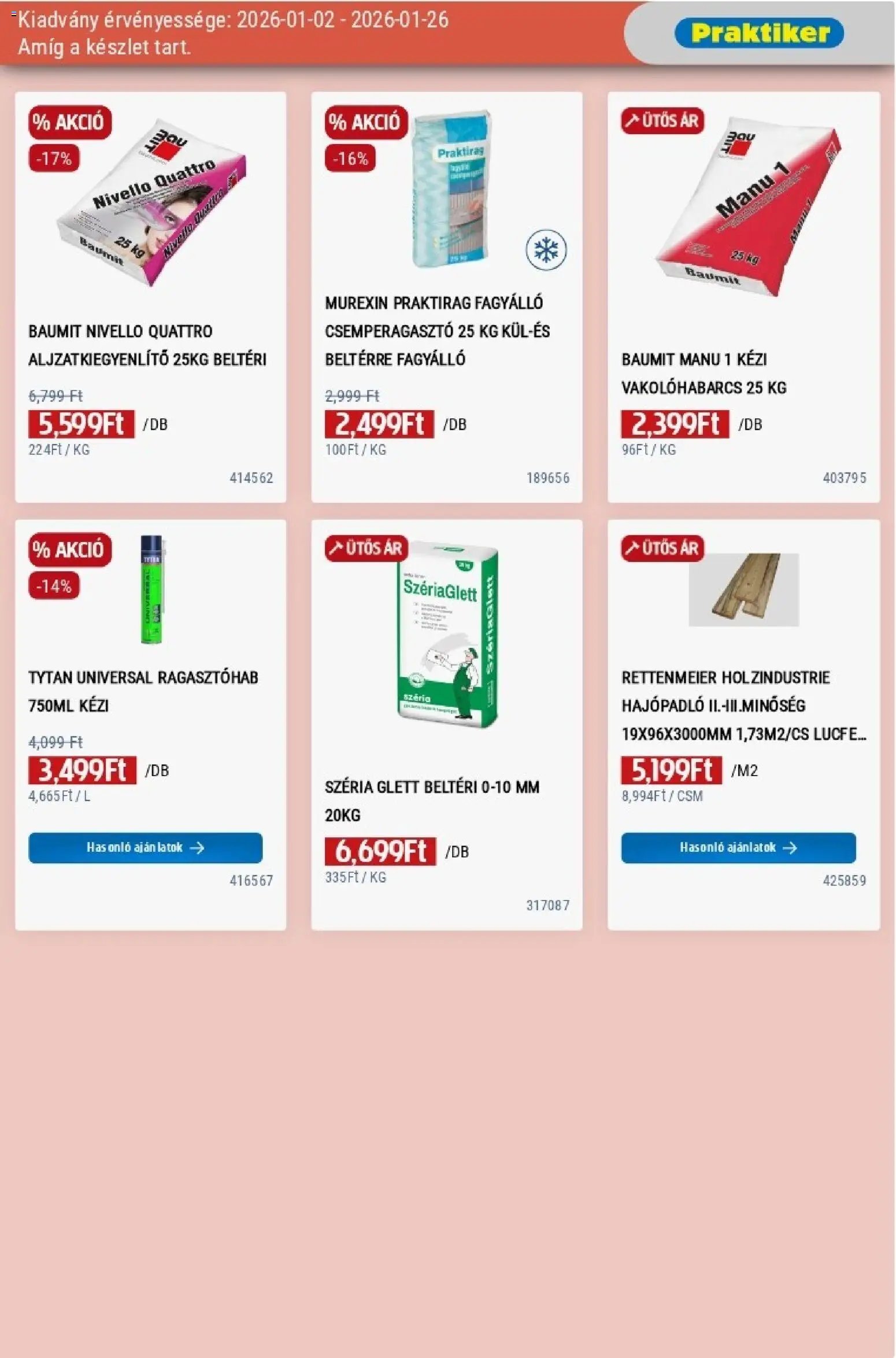 Praktiker újság 2026.01.02. Akciós újság Praktiker (2026-01-02 - 2026-01-26)
