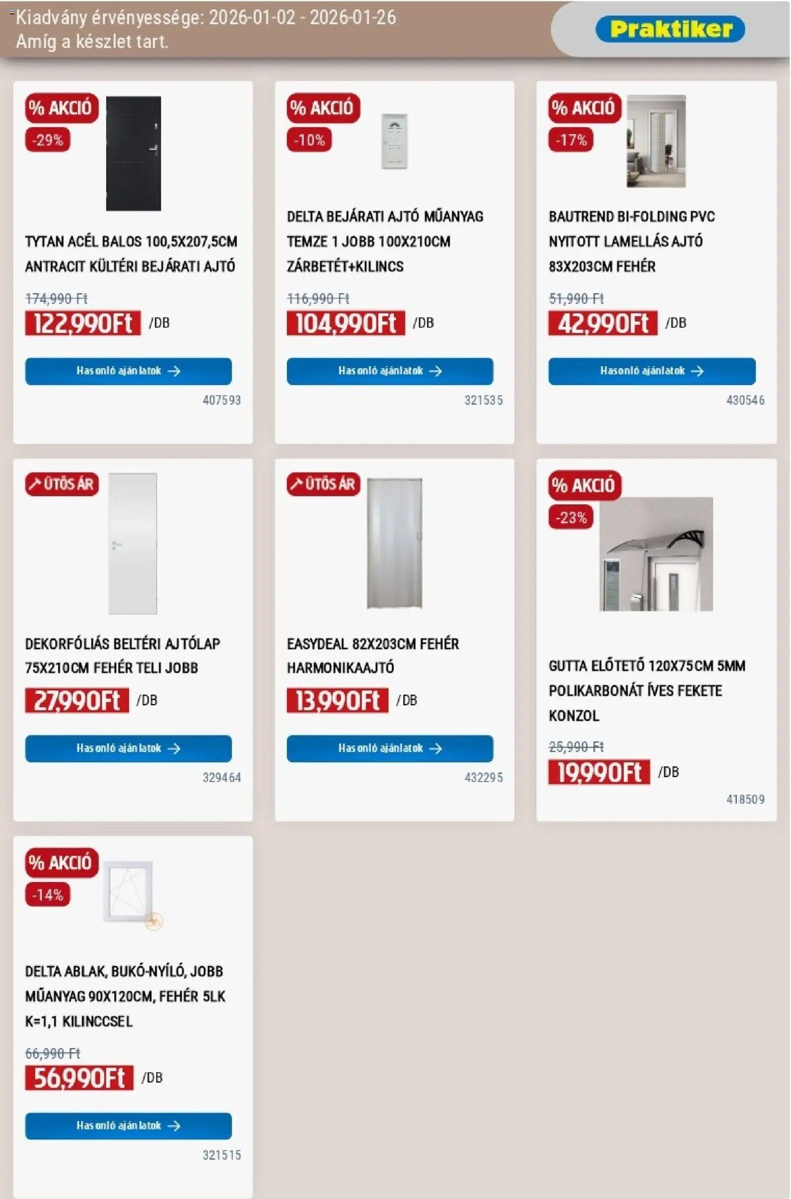 Praktiker újság 2026.01.02. Akciós újság Praktiker (2026-01-02 - 2026-01-26)