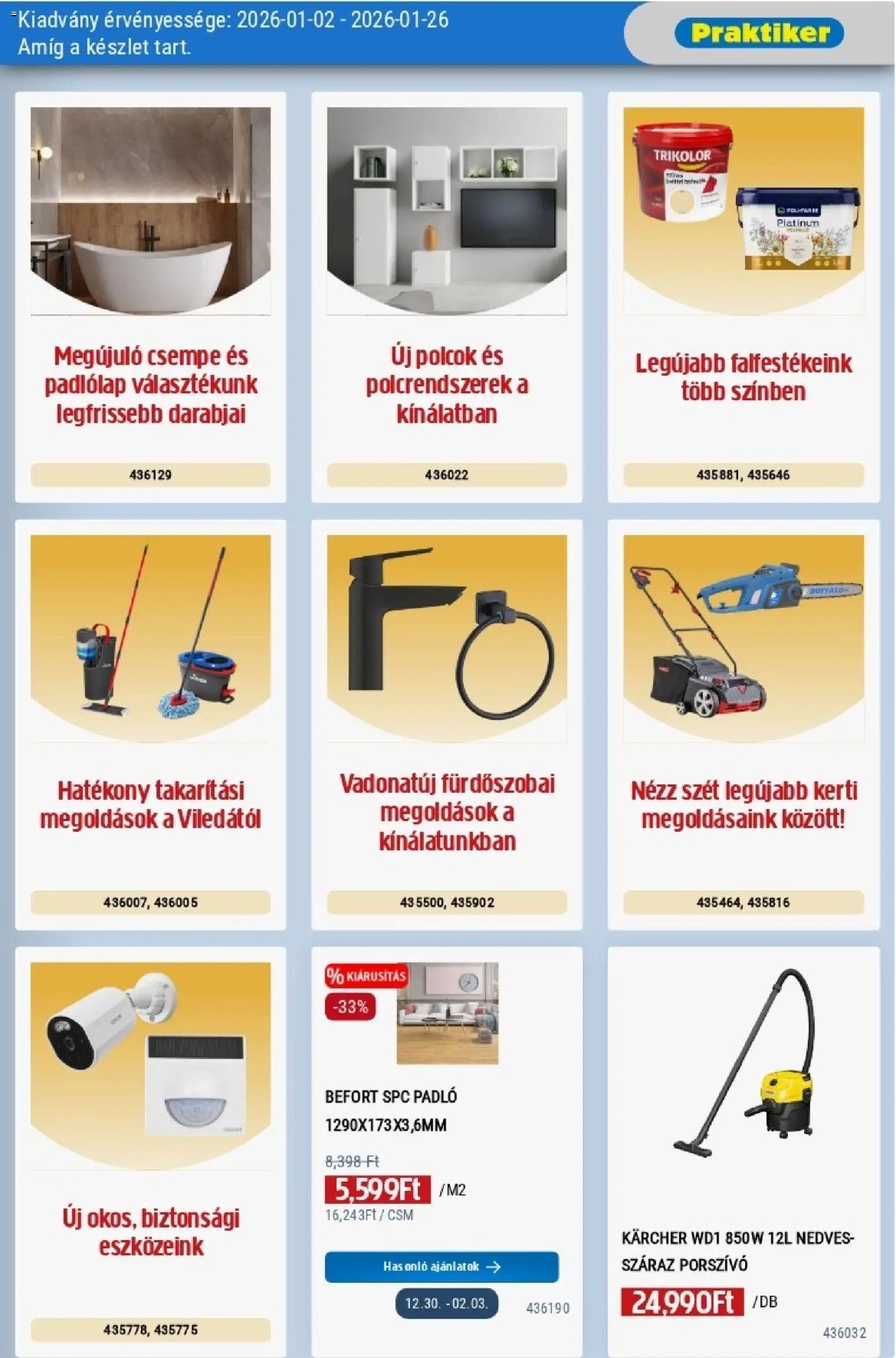 Praktiker újság 2026.01.02. Akciós újság Praktiker (2026-01-02 - 2026-01-26)