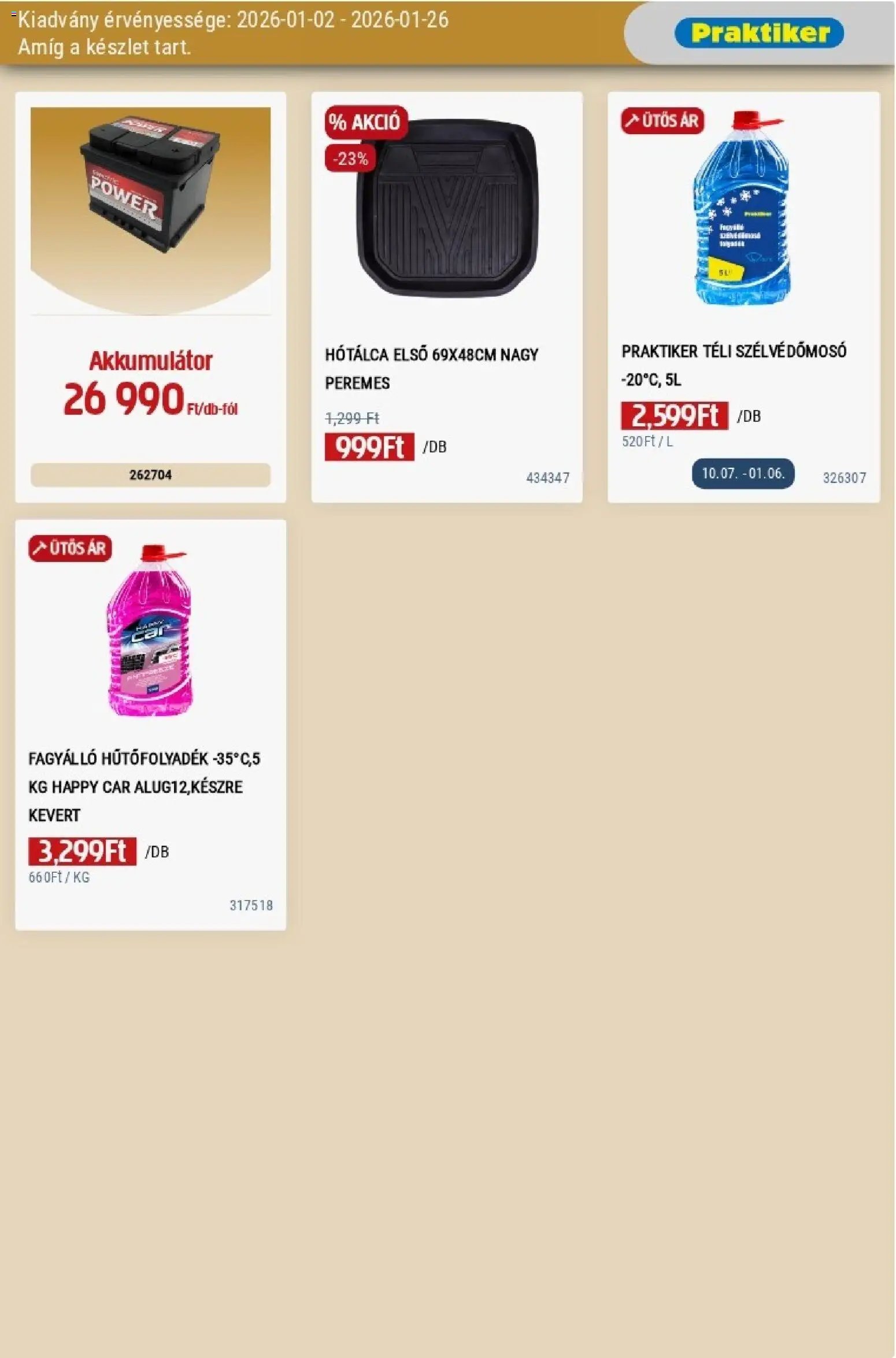 Praktiker újság 2026.01.02. Akciós újság Praktiker (2026-01-02 - 2026-01-26)