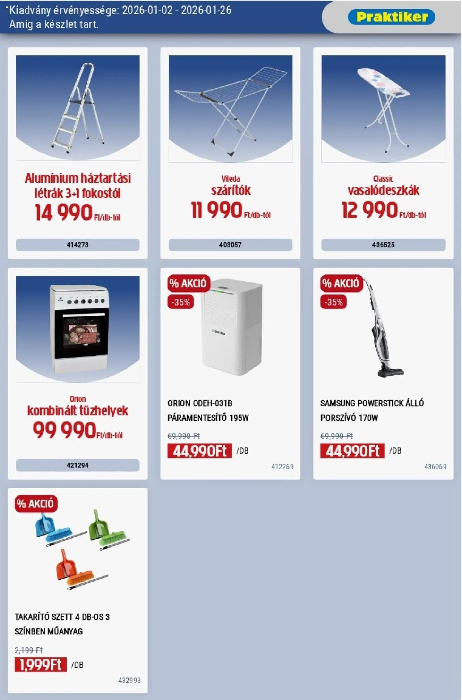 Praktiker újság 2026.01.02. Akciós újság Praktiker (2026-01-02 - 2026-01-26)