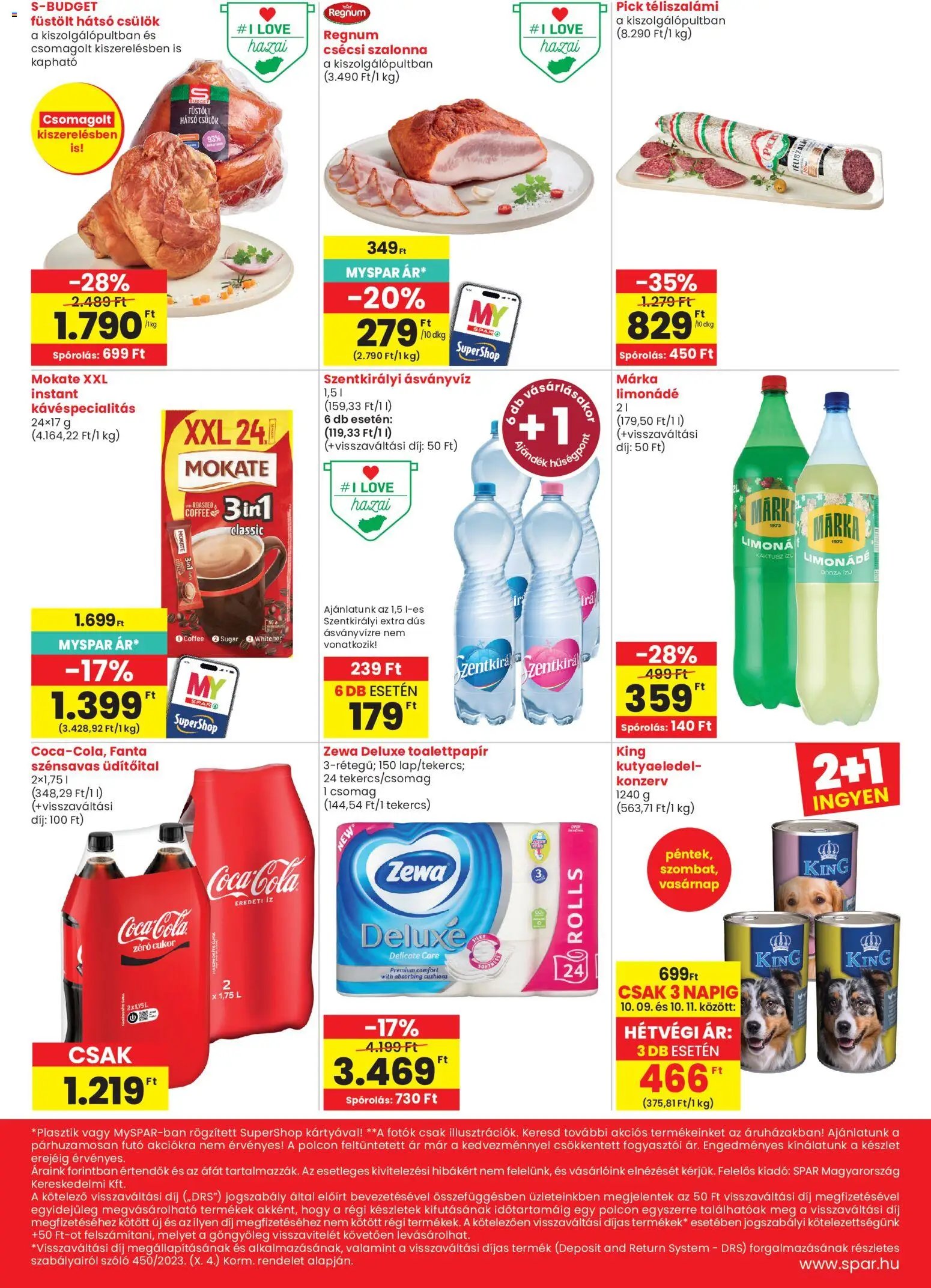 Spar Market újság 2026.10.08. Spar Market Nagykapornak, Zalalovő szórólap