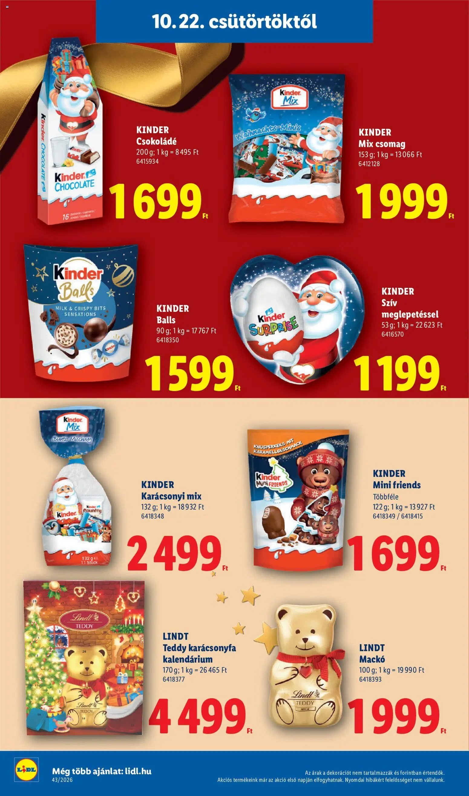 Lidl Karácsony akciós újság 2026.10.22. -tól/től 🧑‍🎄❄️