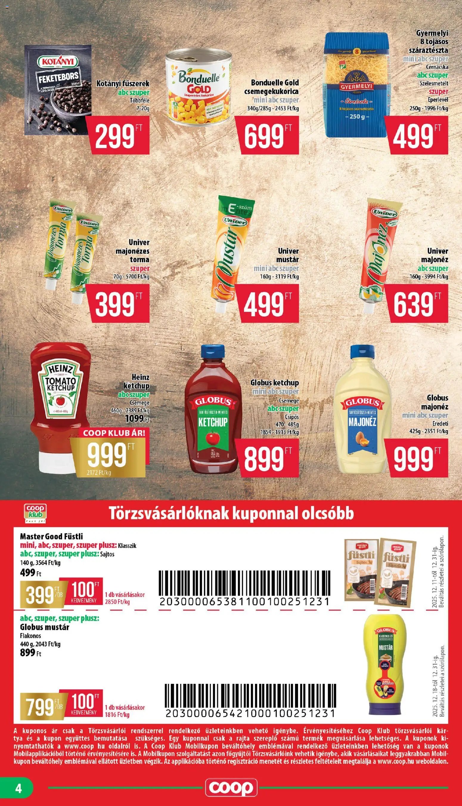 COOP újság 2025.12.18. Nyírzem - Mini & Abc & Szuper (2025-12-18 - 2025-12-31)