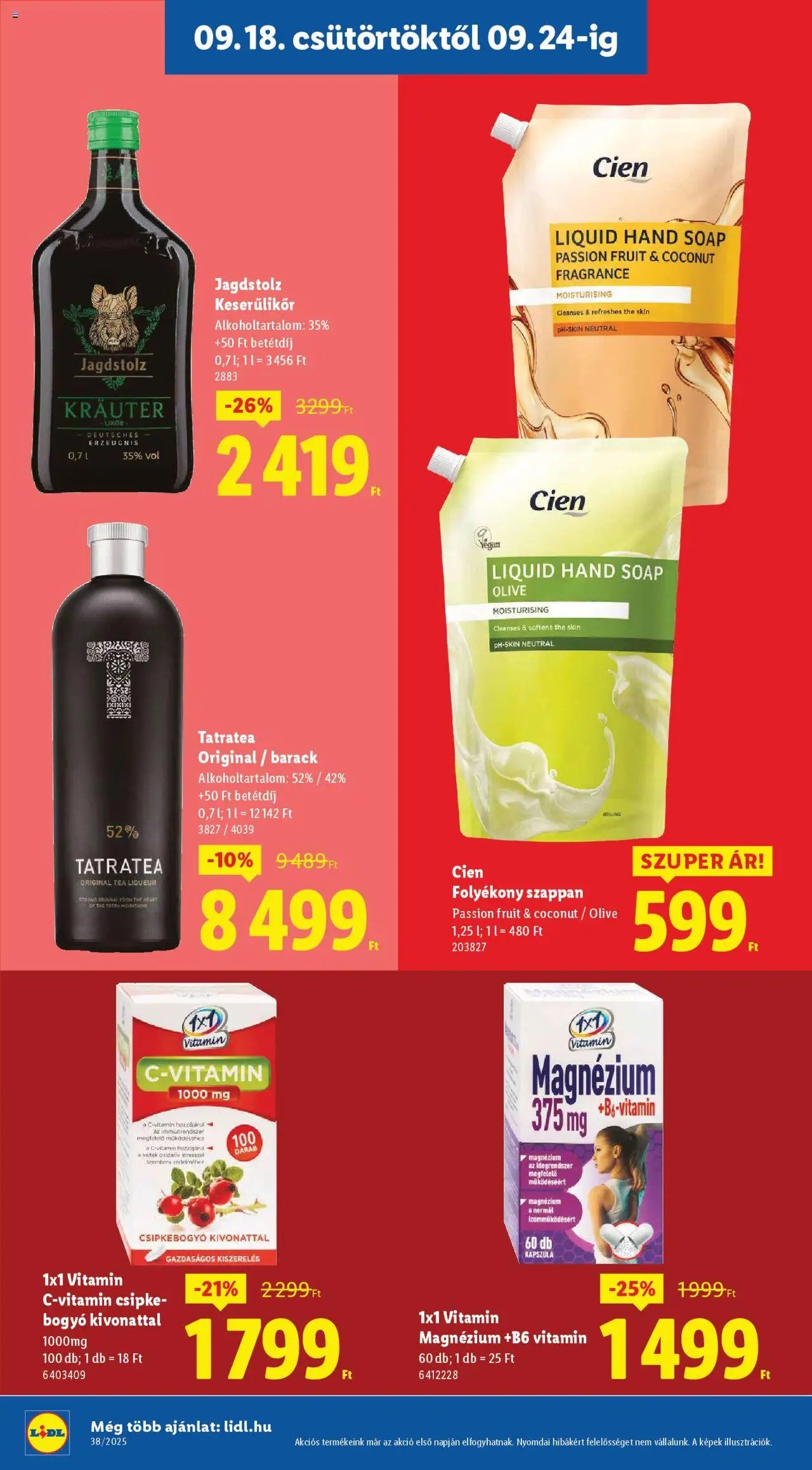 Lidl újság 2025.09.18. Akciós újság Lidl (2025-09-18 - 2025-09-24)