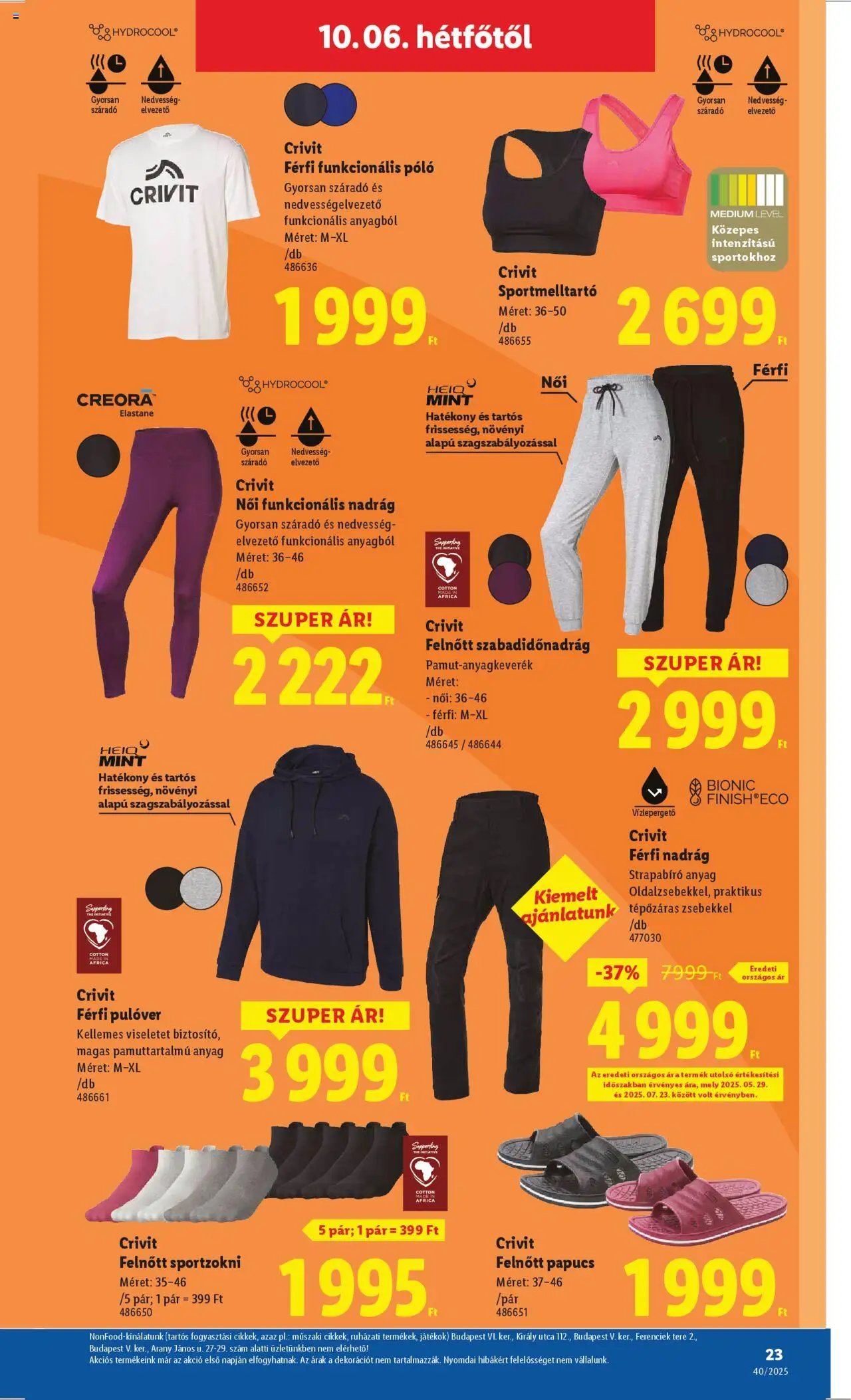 Lidl újság 2025.10.02. Nonfood kínálatunk (2025-10-02 - 2025-10-08)