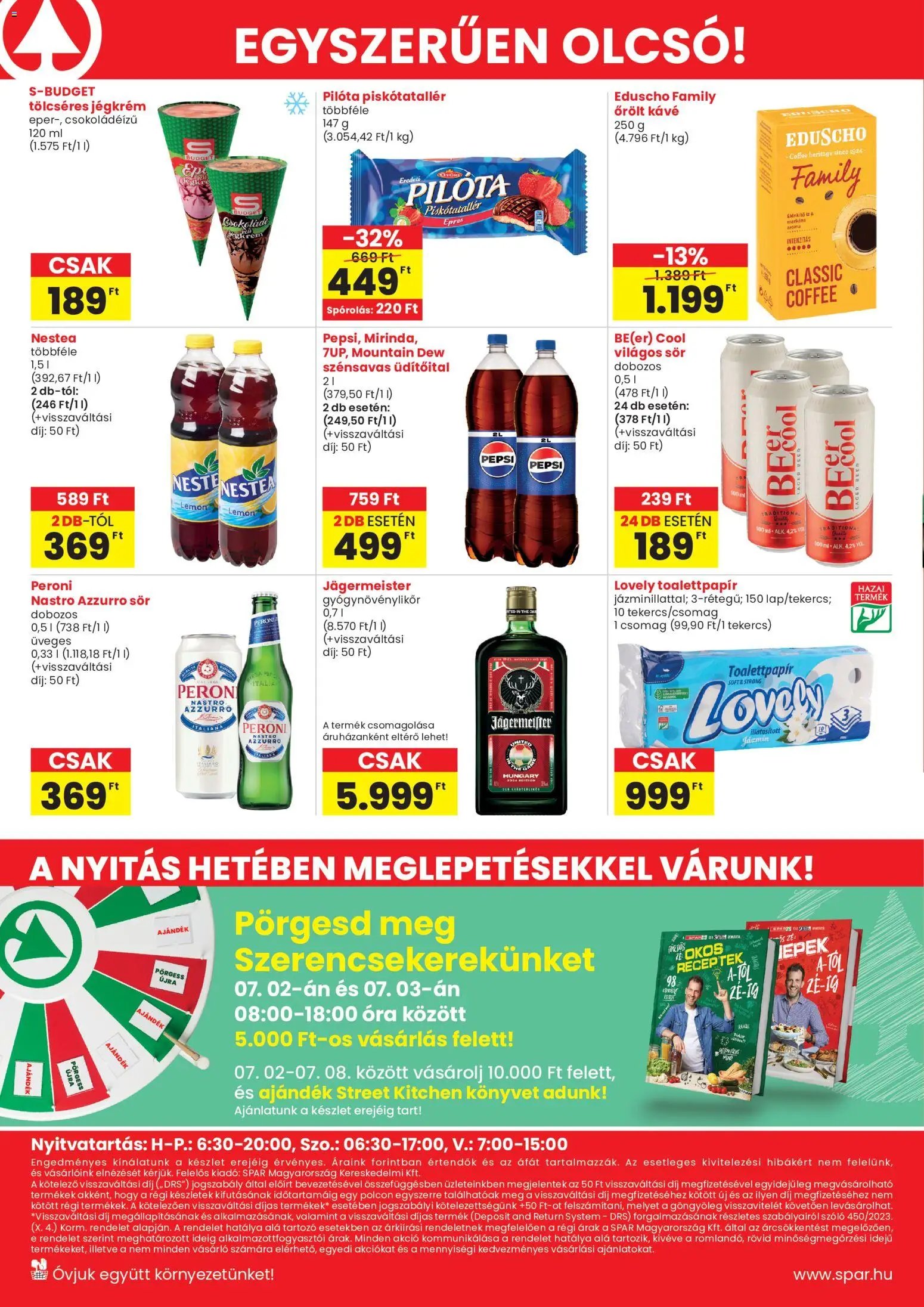 Spar újság 2026.07.02. Spar Dunakeszi üzlet újranyitás