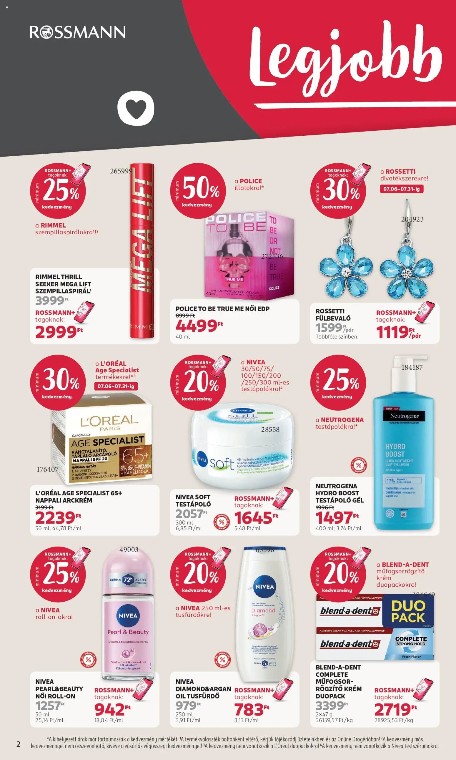 Rossmann újság 2026.07.06. Rossmann akciós újság